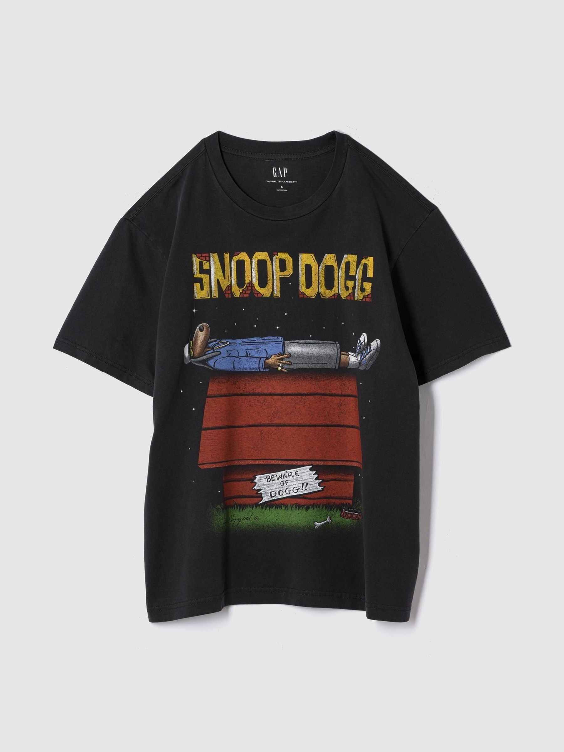 Black Heavyweight Boxy Snoop Dogg Graphic T-Shirt (F81210) | £40