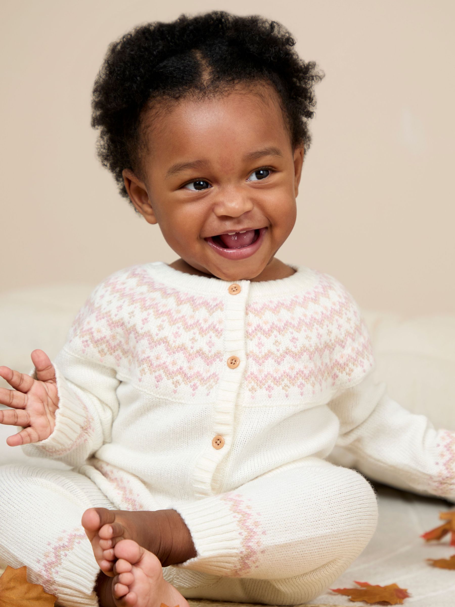 Cream Fair Isle Knit 3- Piece Set (F81473) | £32 - £34