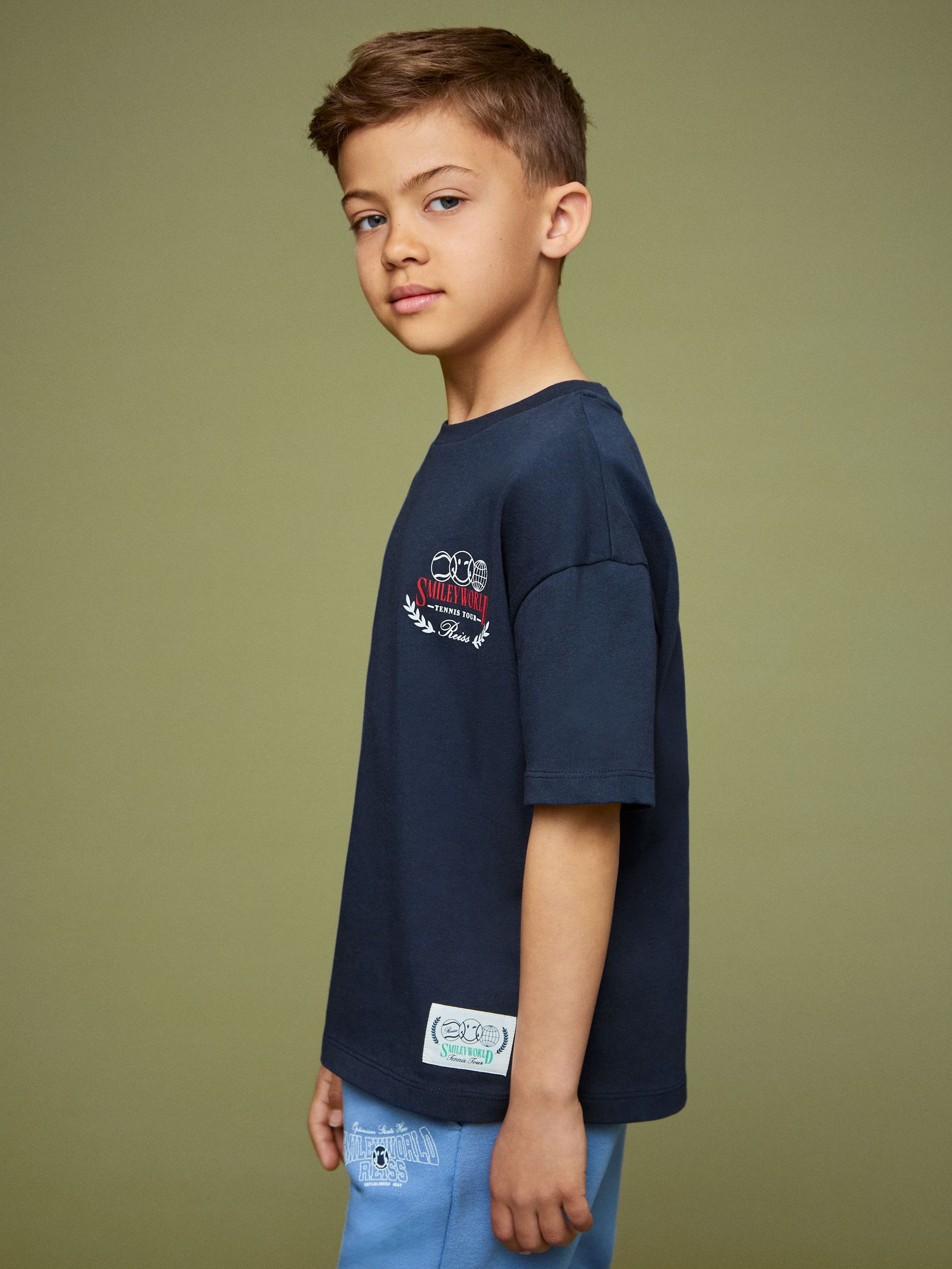 3-9 yrs SmileyWorld | Reiss Oversize T-Shirt in Navy (F81754) | £20