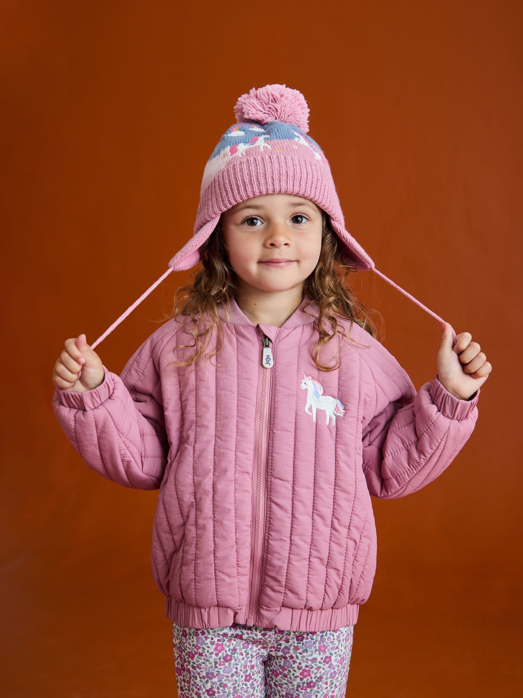 Pink Unicorn Fair Isle Hat (F81944) | £16.50