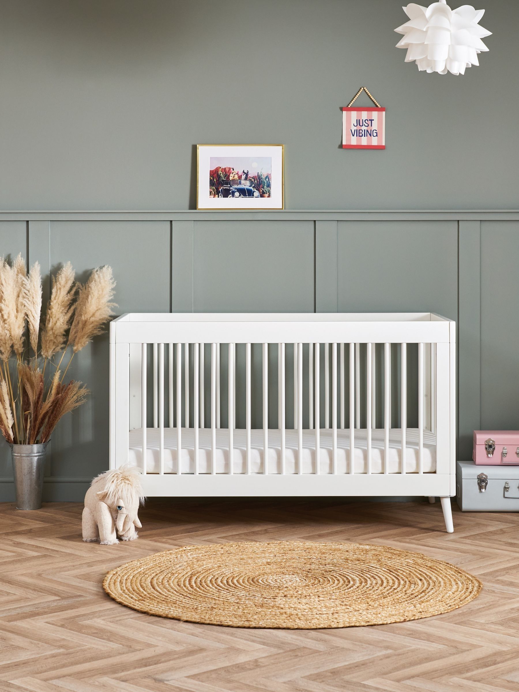 Obaby Nordic White Regular Maya Cot Bed (F82842) | £340