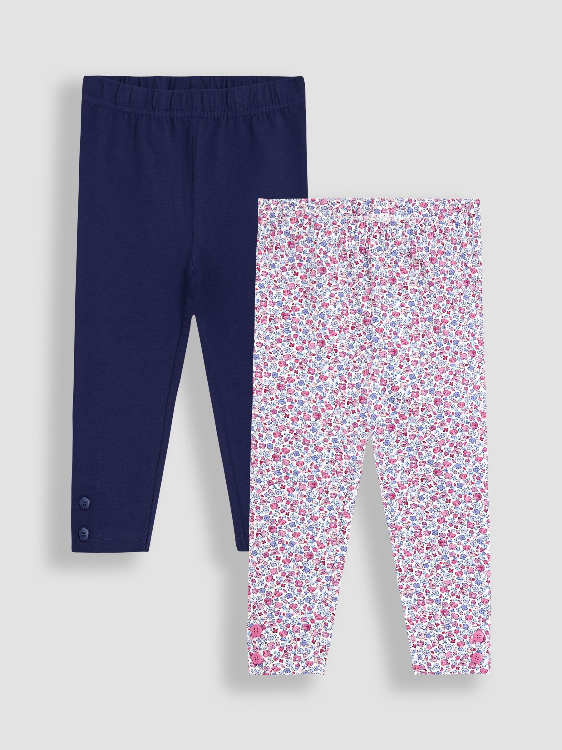Blue 2-Pack Classic Floral Leggings (F86109) | £21 - £24
