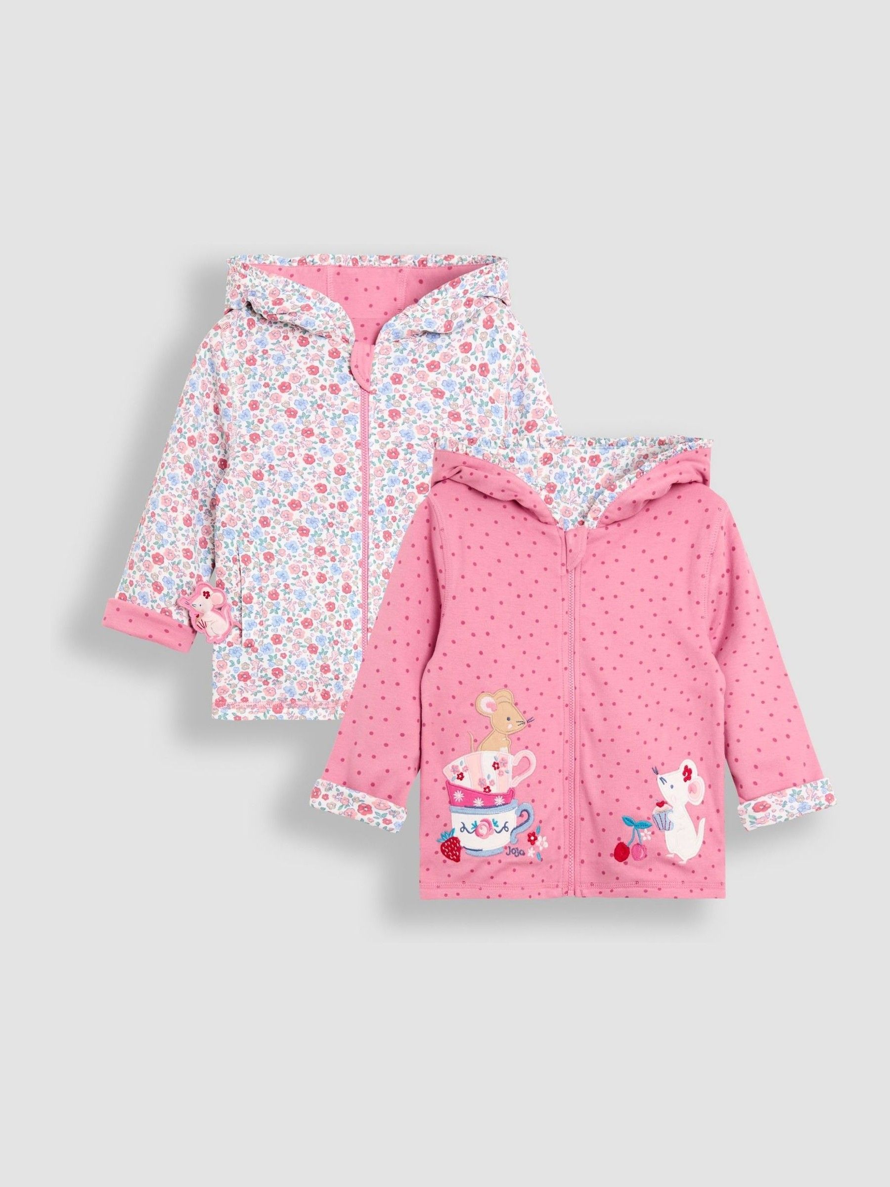 Pink Appliqué Reversible Hoodie (F86307) | £27 - £30