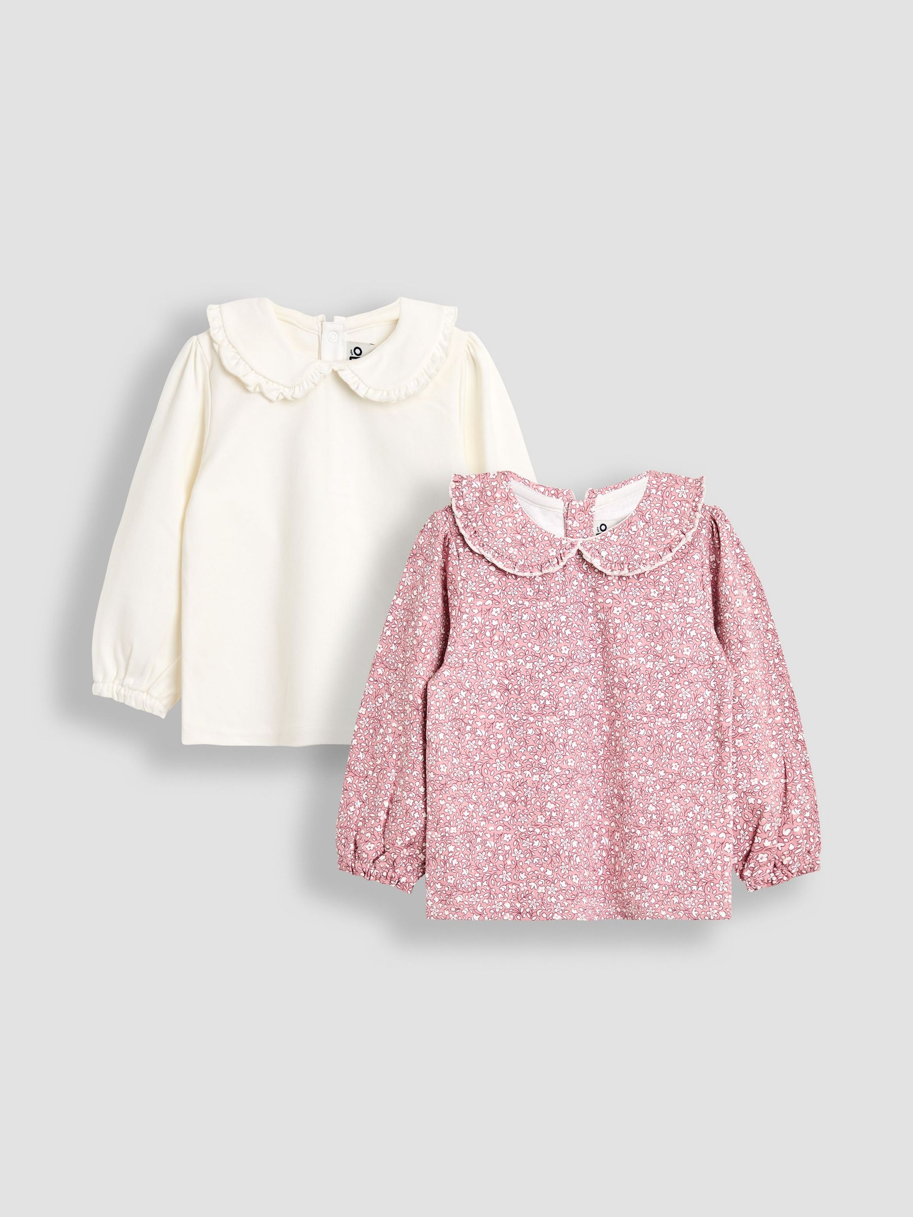 Pink 2-Pack Printed Collar Tops (F86333) | £21 - £24