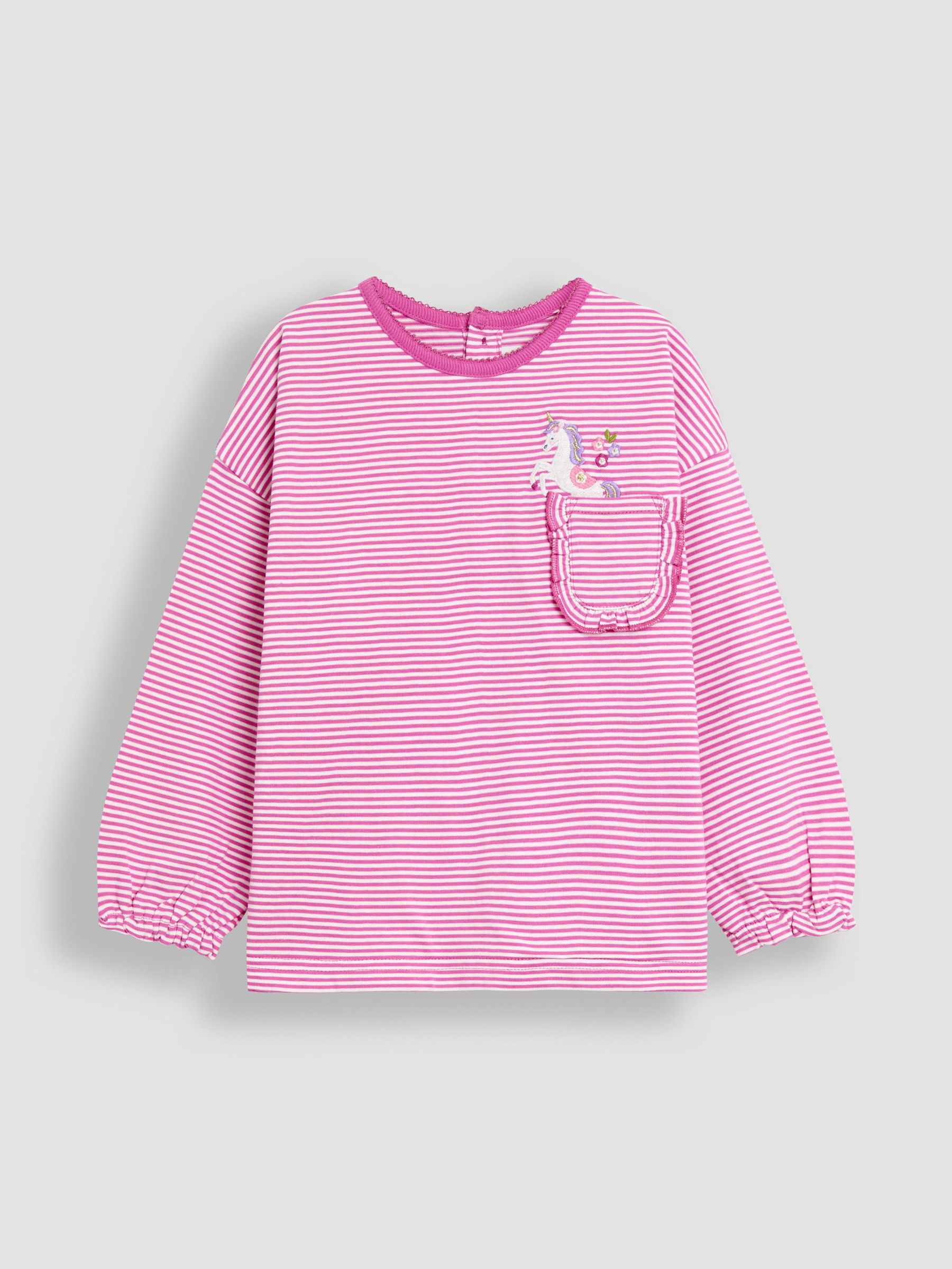 Pink Drop Shoulder Stripe Top (F86351) | £15 - £18