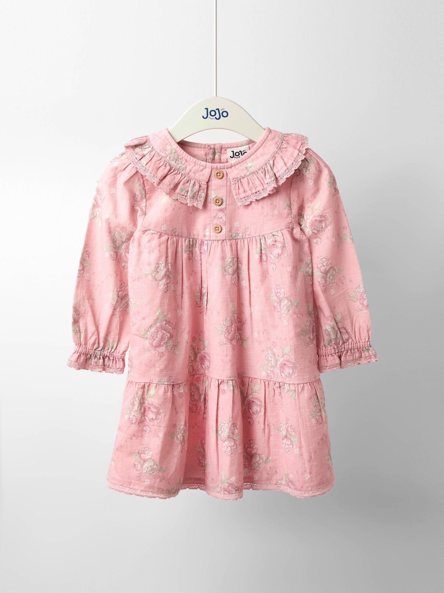 Rose Pink Pretty Frill Collar Dress (F86352) | £28 - £31