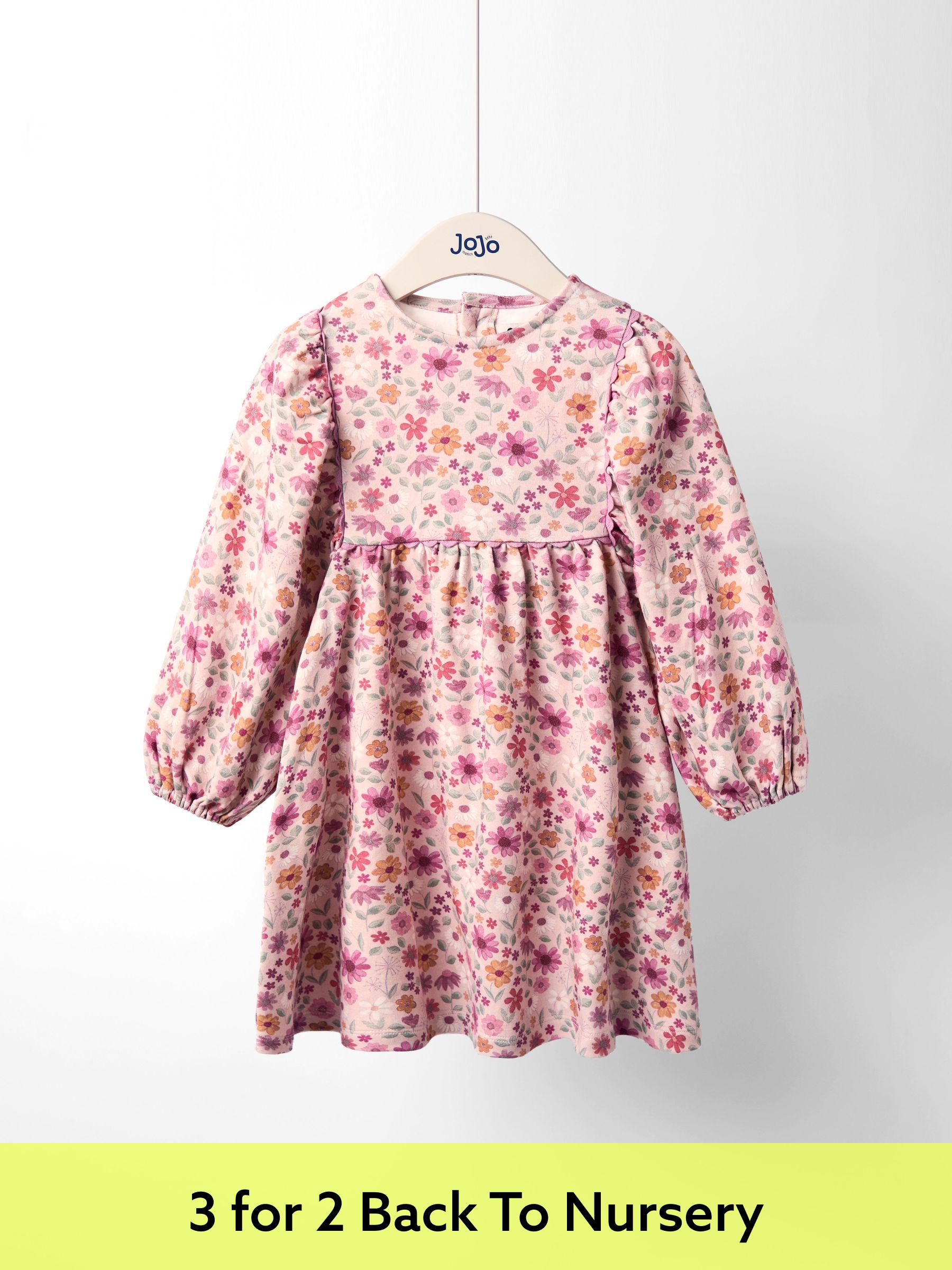 Pink Printed Yoke Dress (F87328) | £21 - £24
