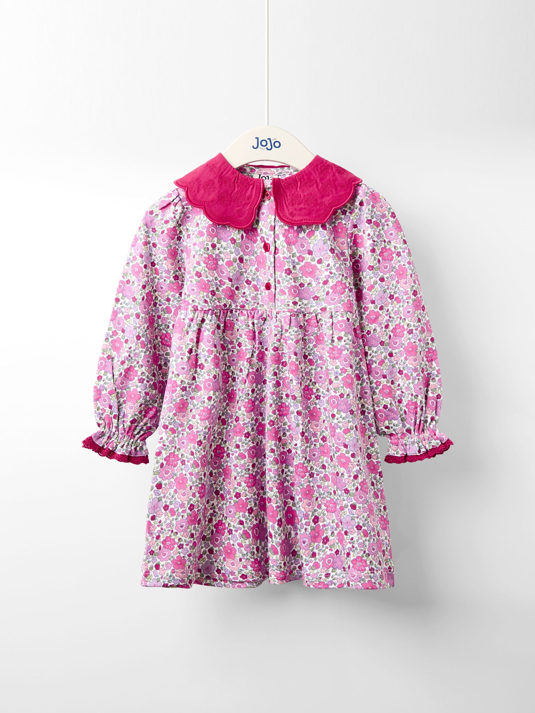 Purple Broderie Collar Button Front Dress (F87329) | £23 - £26