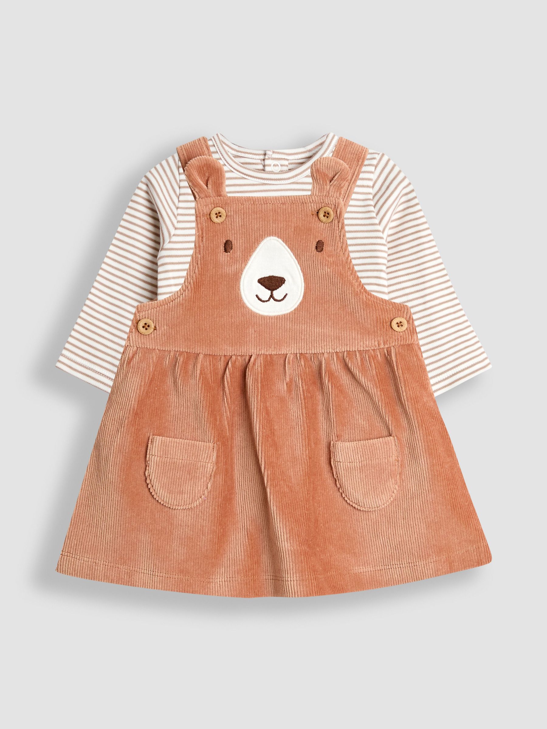 Brown Dungaree Dress & Body Set (F87334) | £28 - £29