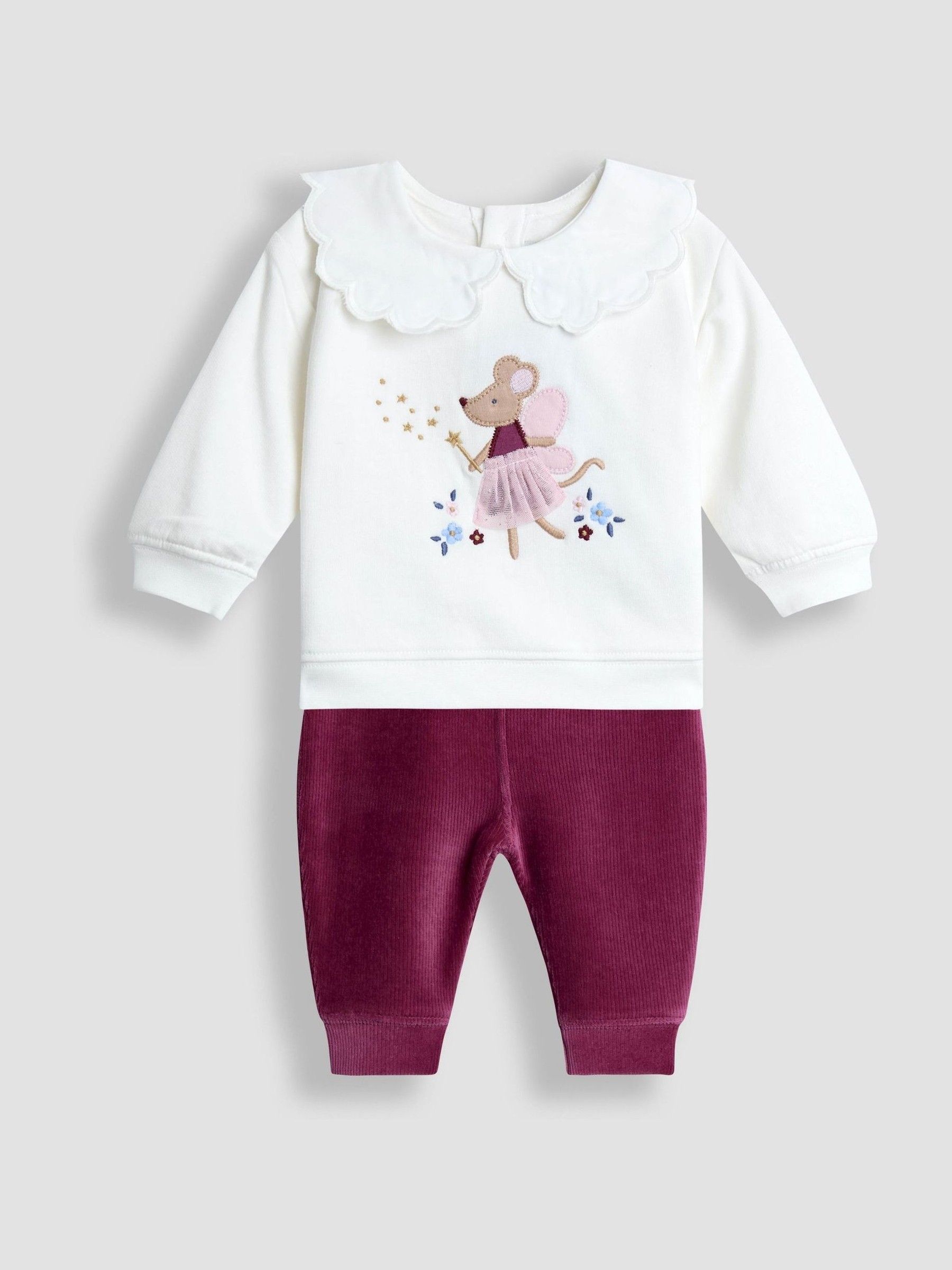 Berry Appliqué Sweatshirt & Velour Legging Set (F87336) | £28