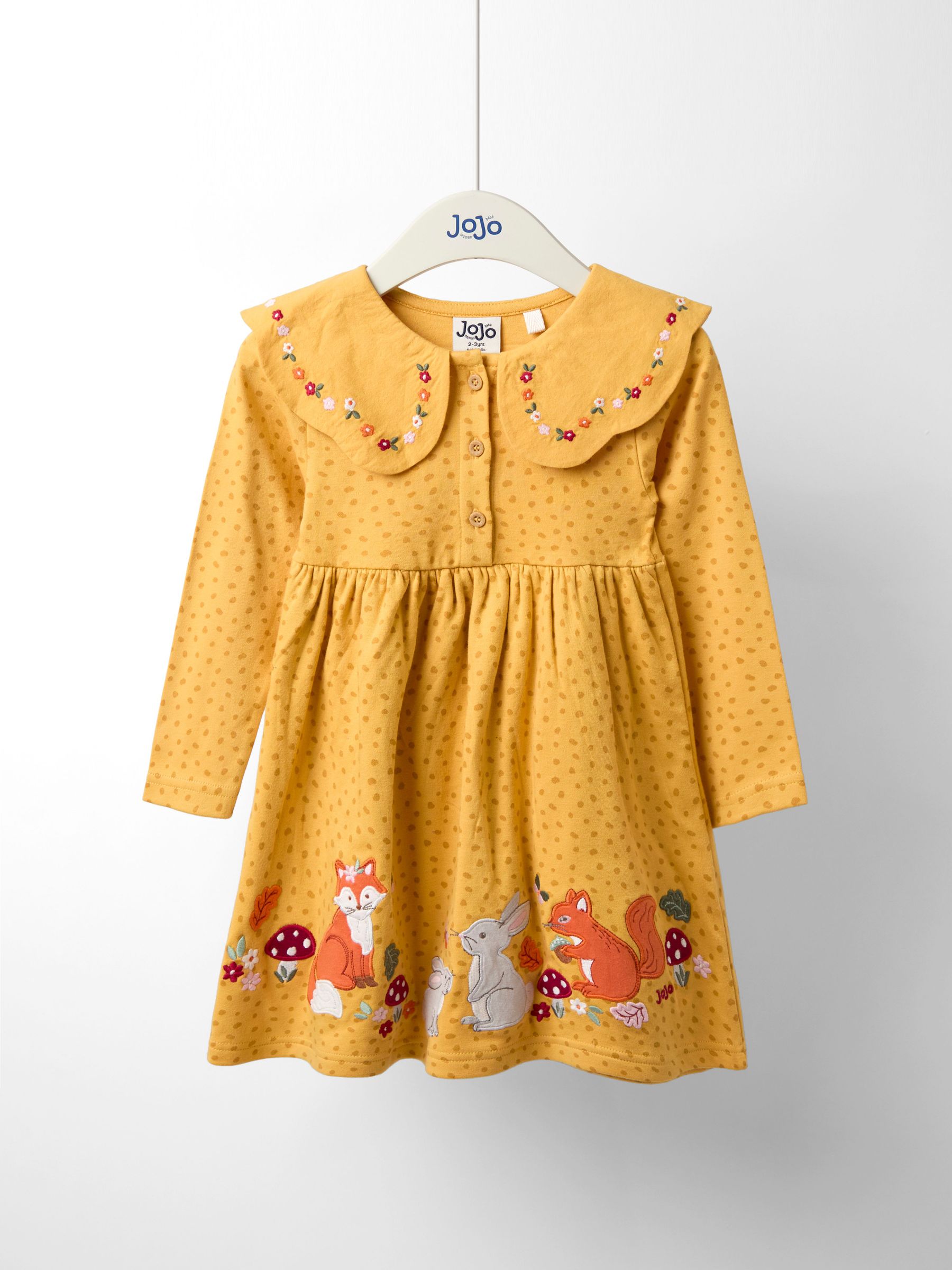 Yellow Oversized Collar Appliqué Dress (F87388) | £23 - £26