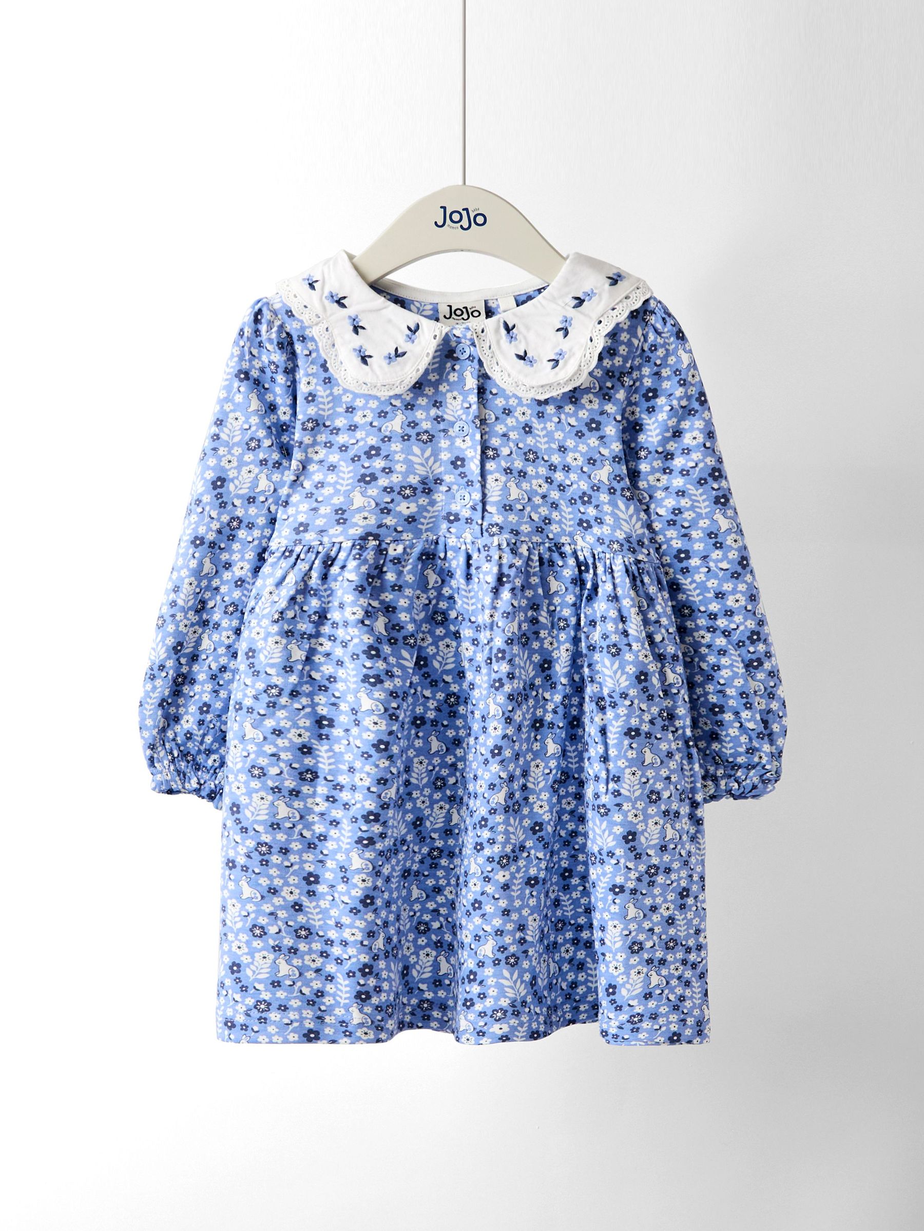 Blue Bunny Embroidered Collar Button Front Dress (F87419) | £23 - £26