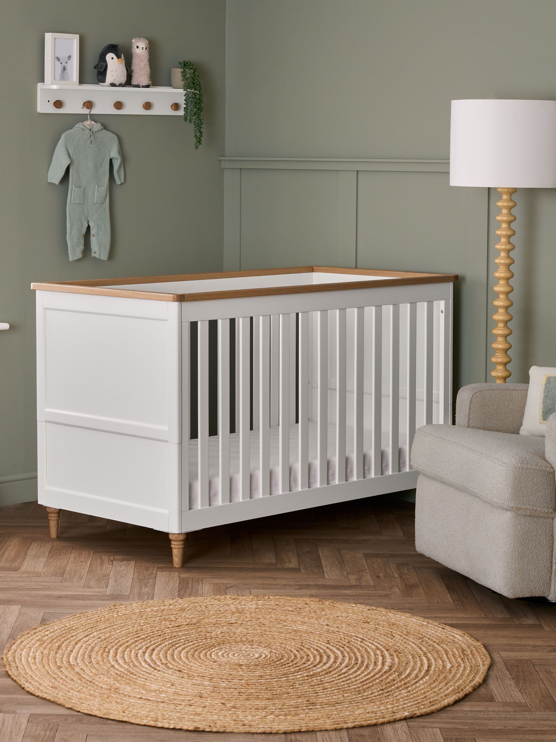 Obaby White/Natural Orla Nursery Cot Bed (F89439) | £350