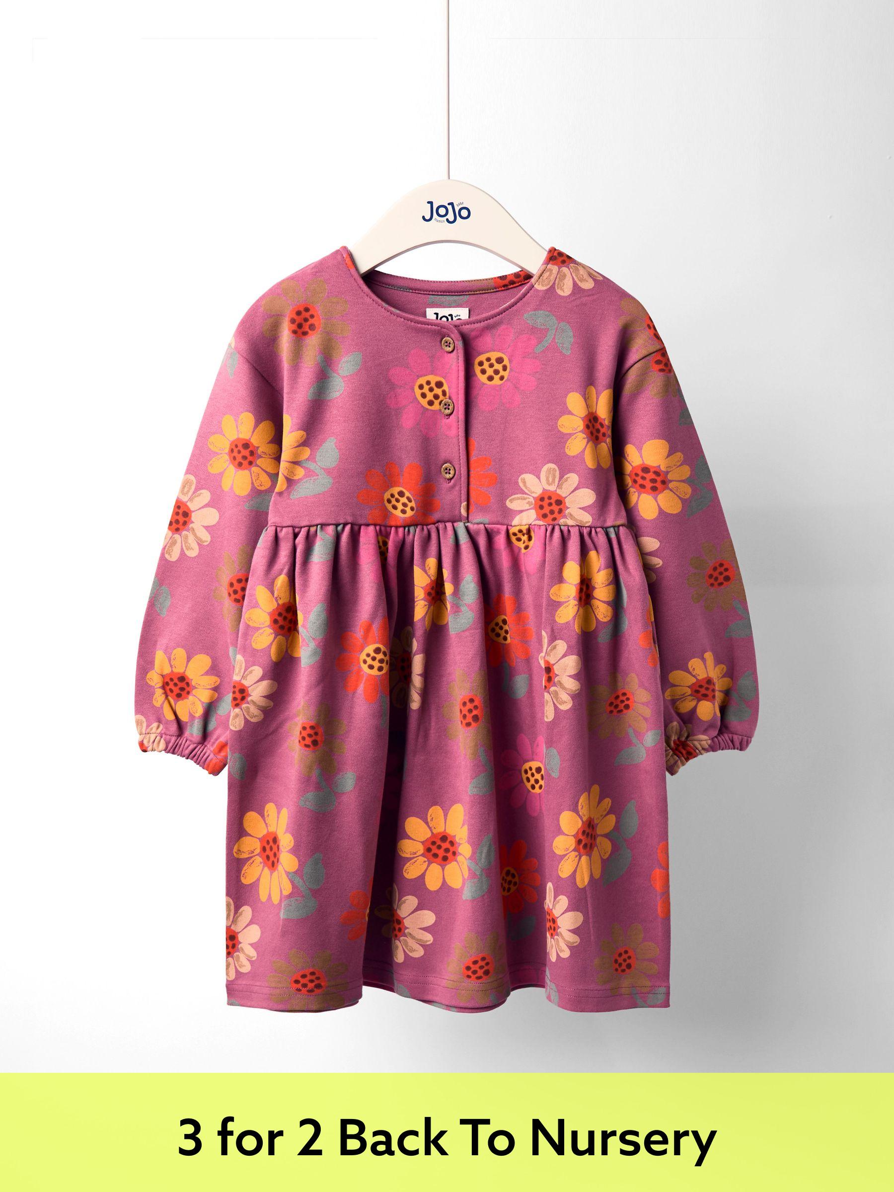 Pink Button Front Printed Dress (F89475) | £21 - £24