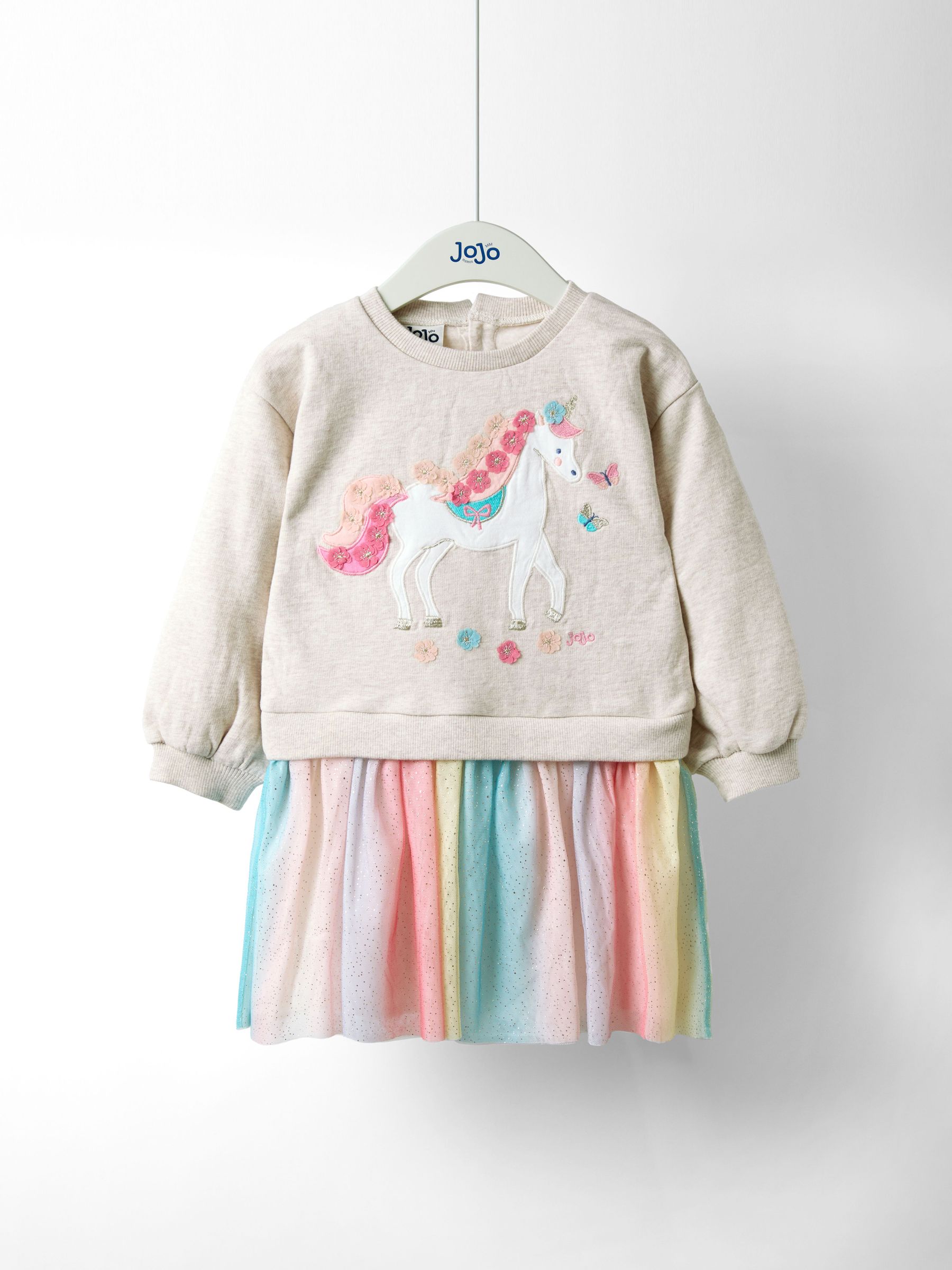 Natural Appliqué Tulle Sweat dress (F89484) | £28 - £31