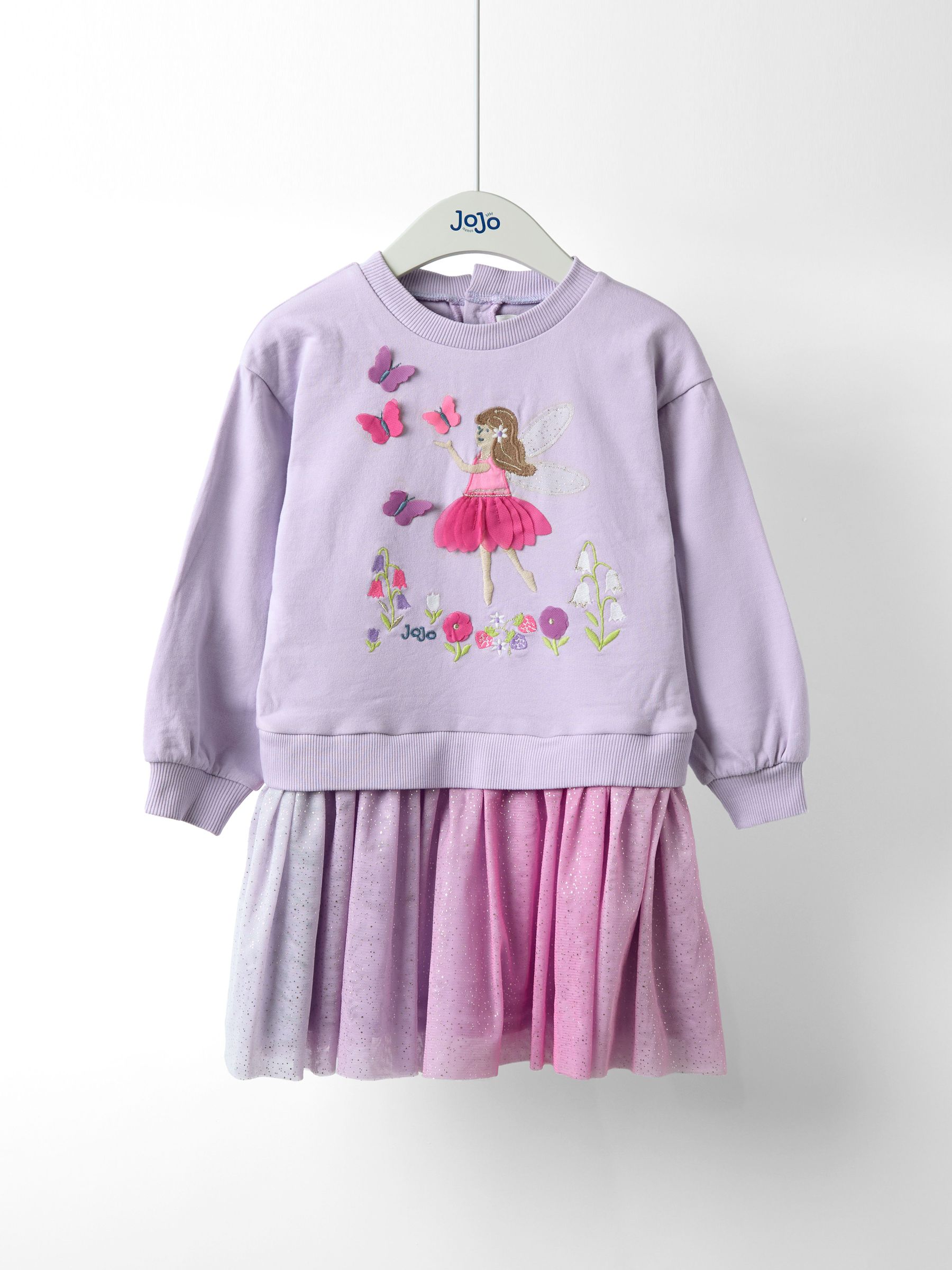 Purple Appliqué Tulle Sweat dress (F89494) | £28 - £31