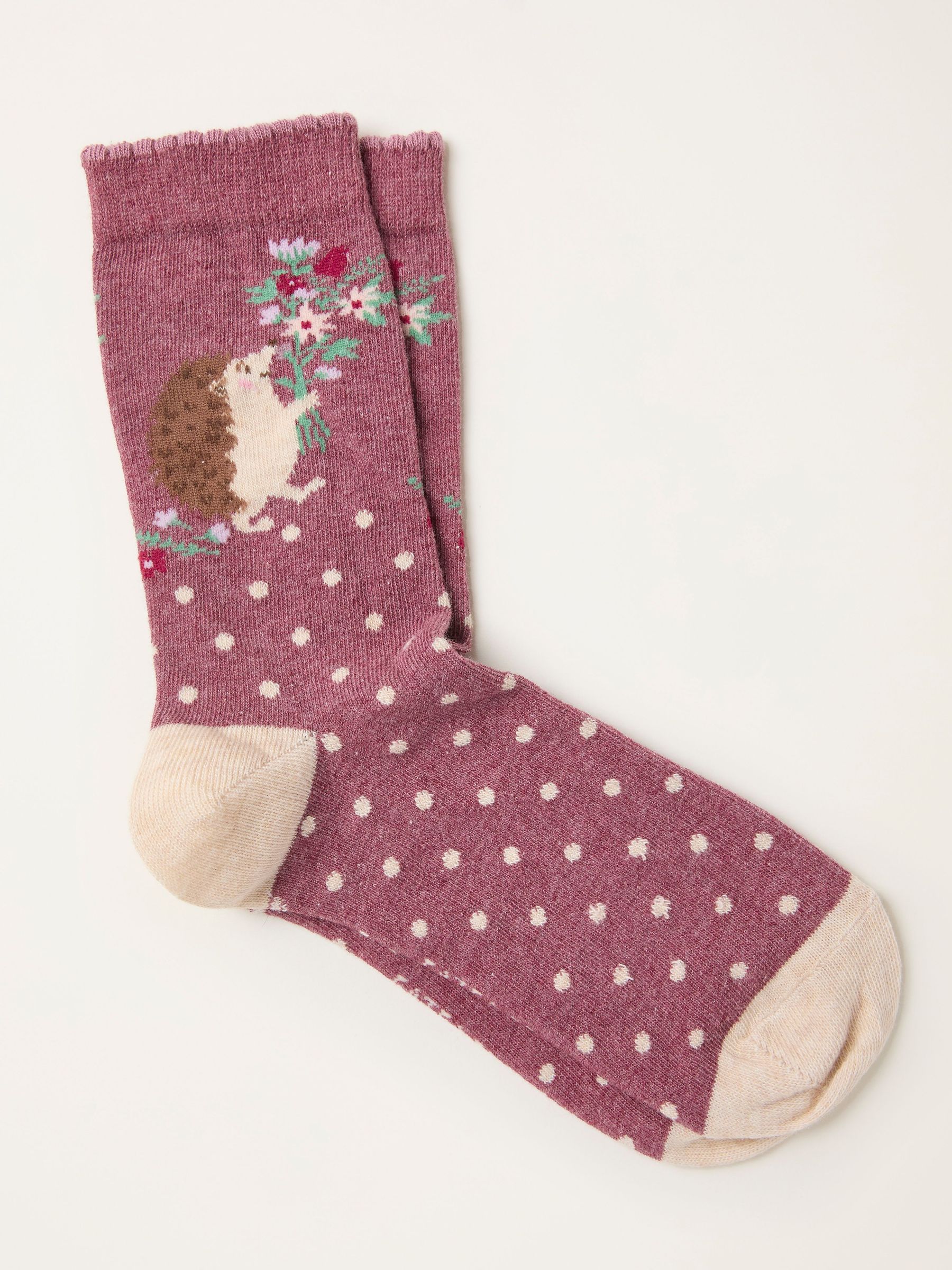 Purple Hedgehog Socks (F89602) | £7.50