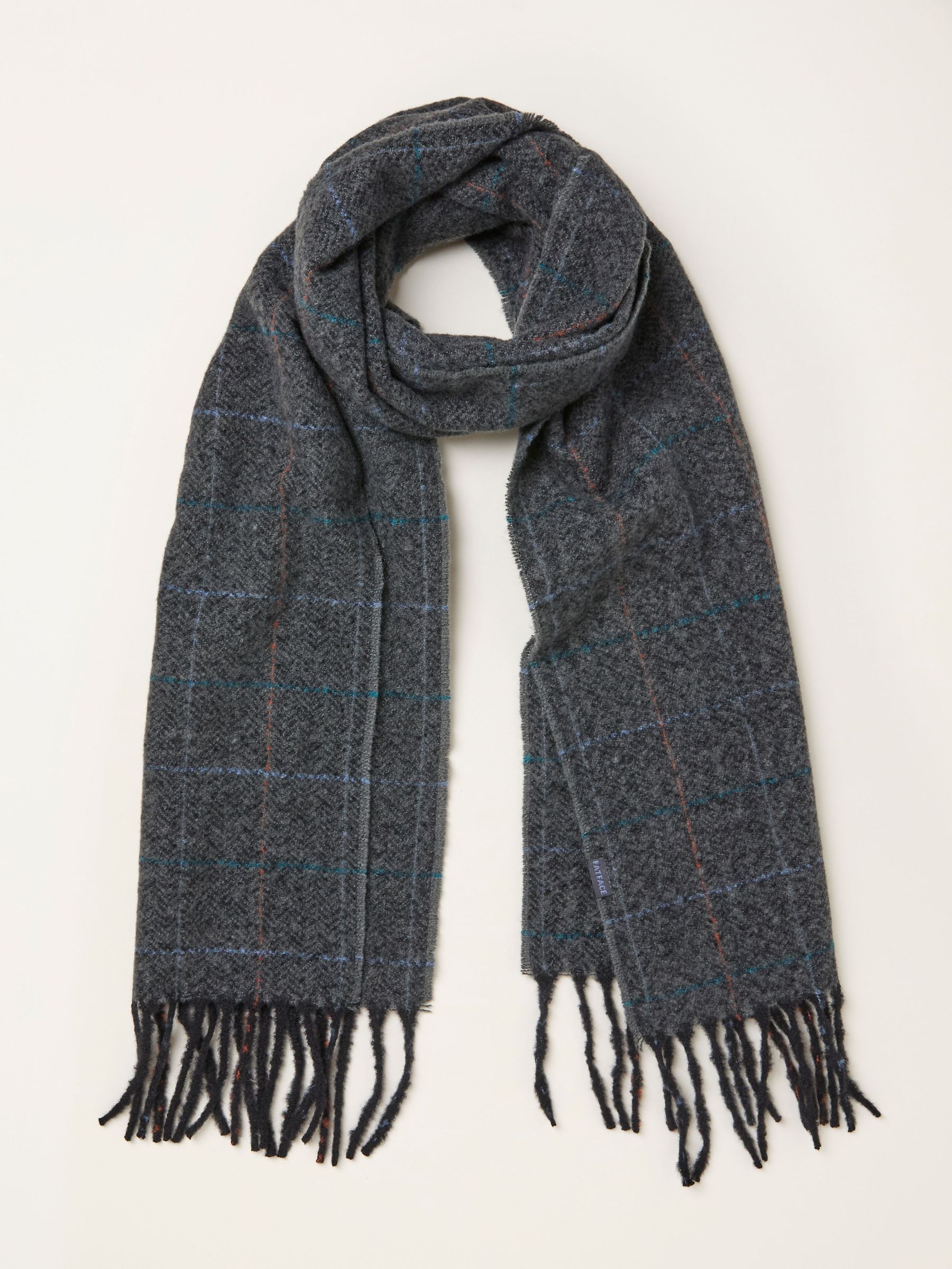 Charcoal Grey Check Scarf (F90936) | £29.50