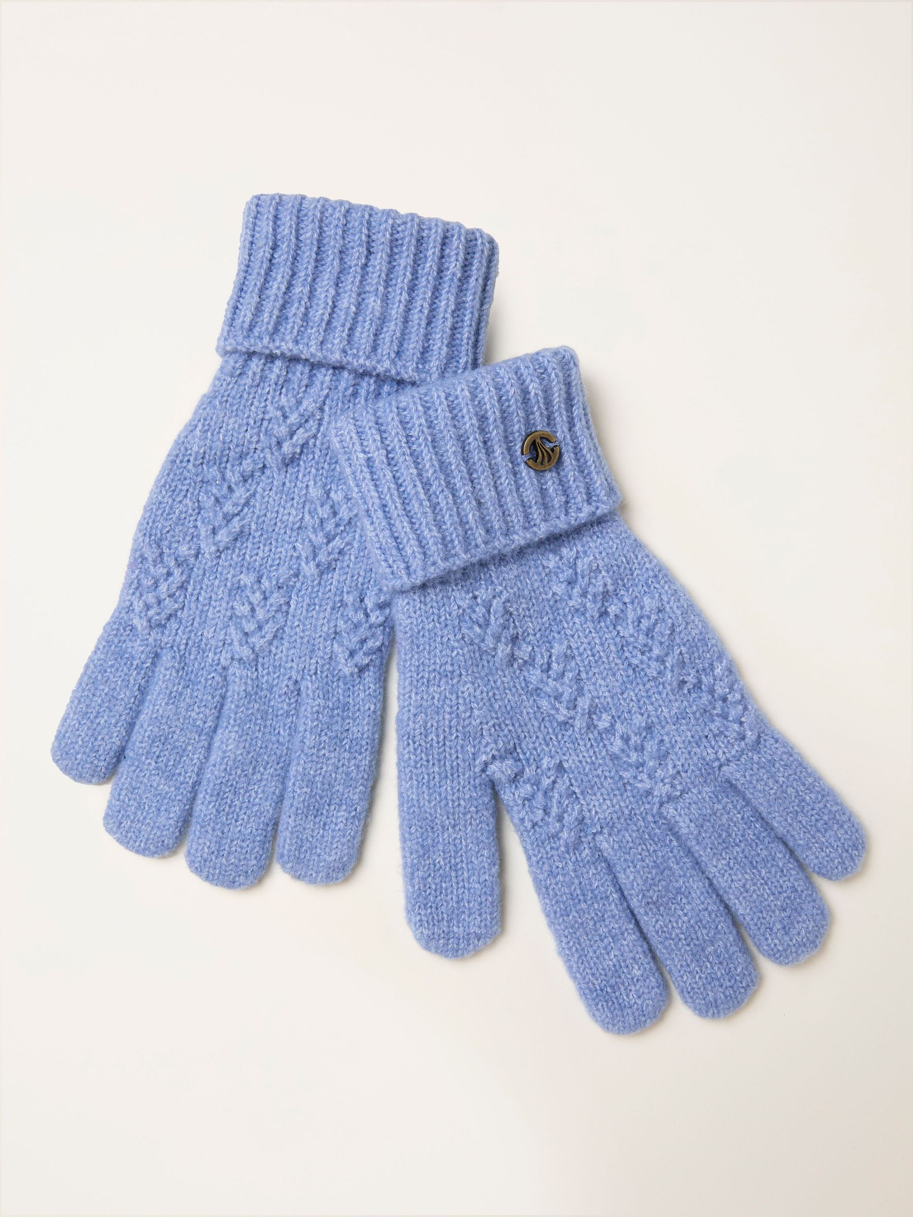 Blue Leaf Knit Gloves (F94689) | £18