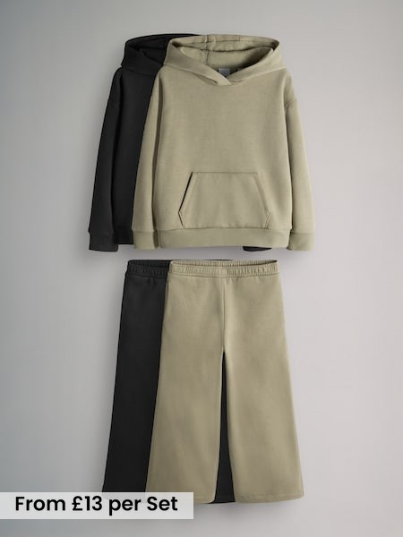 2 Pack Hoodie & Wide Leg Joggers Set (F94882) | £26 - £32