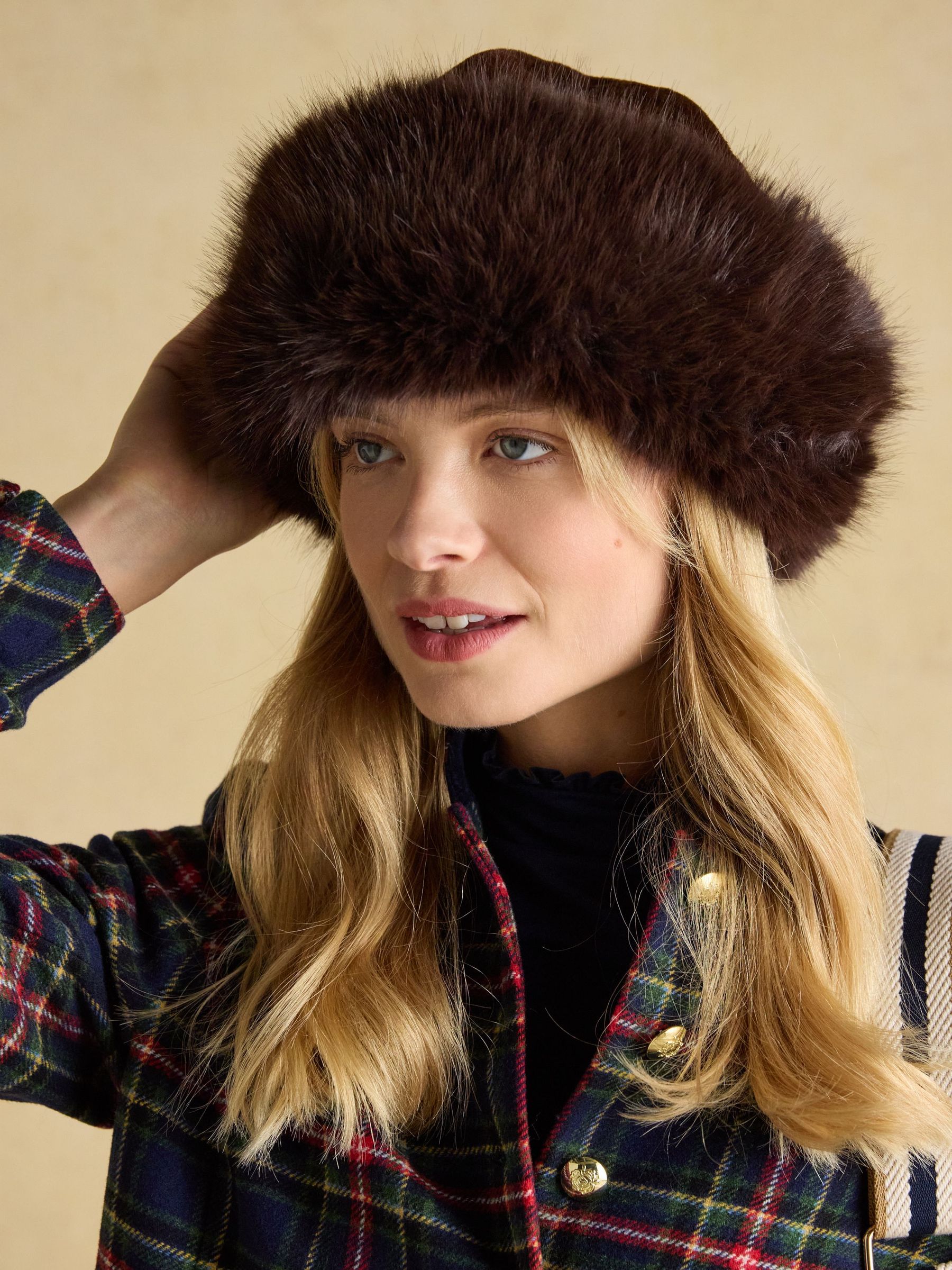 Aspen Chocolate Brown Faux Fur Hat (F95689) | £29