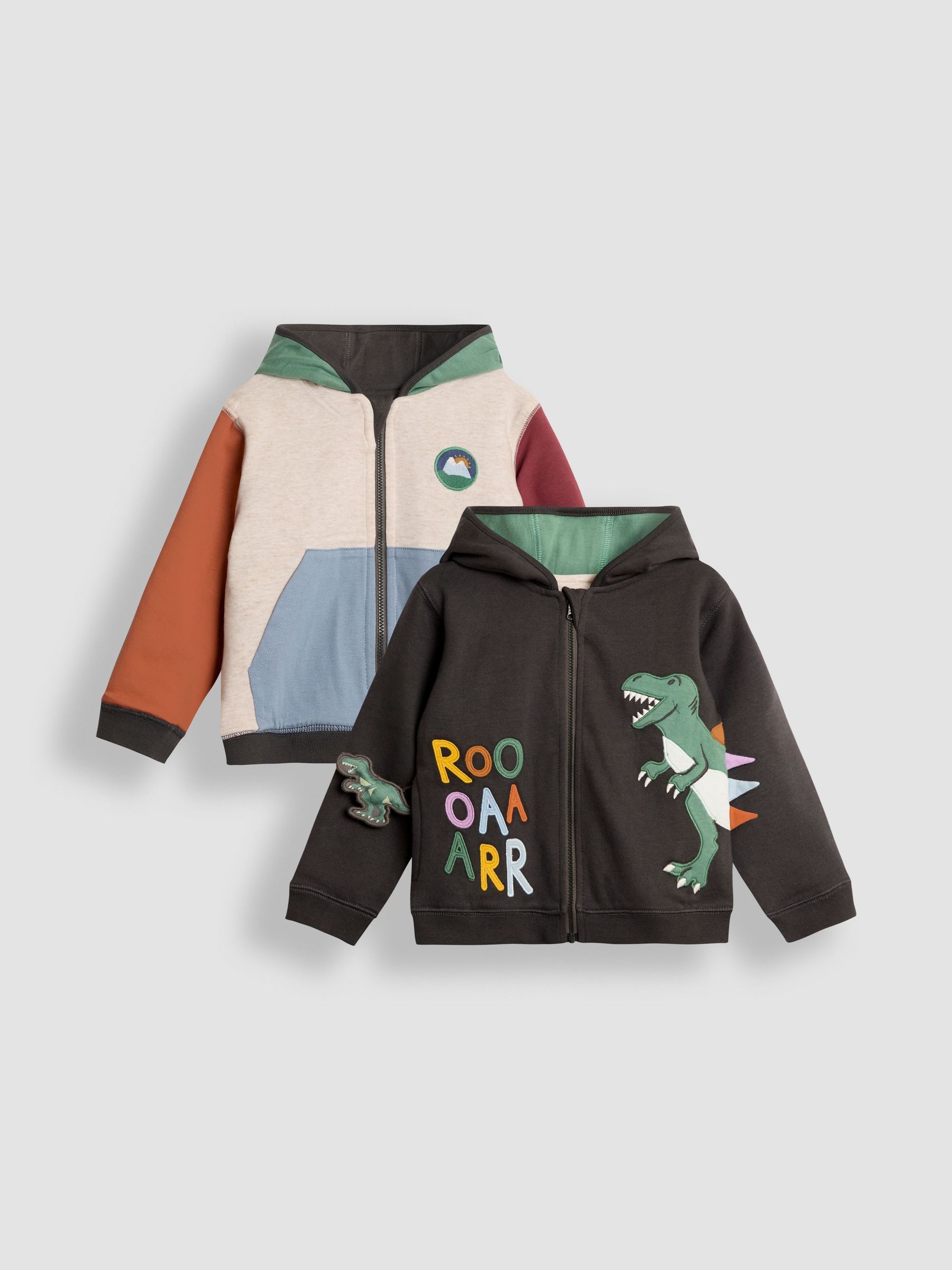 Grey Appliqué Reversible Hoodie (F96678) | £27 - £30