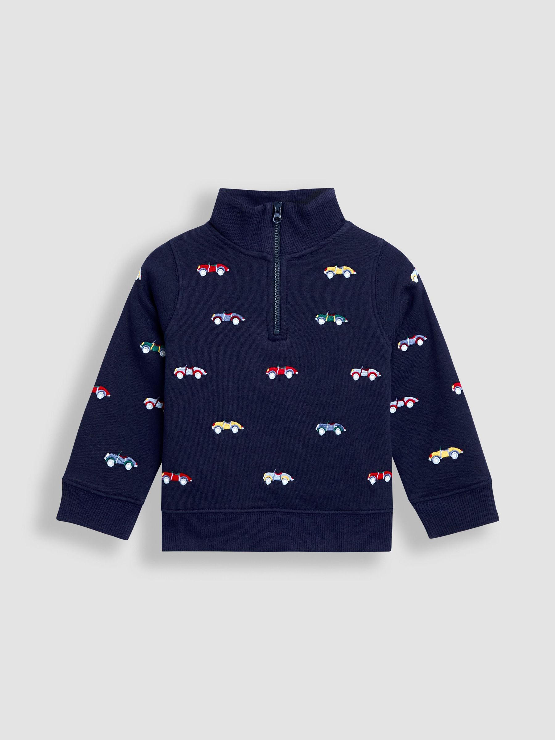 Blue Embroidered Half-Zip Sweatshirt (F96682) | £25 - £28
