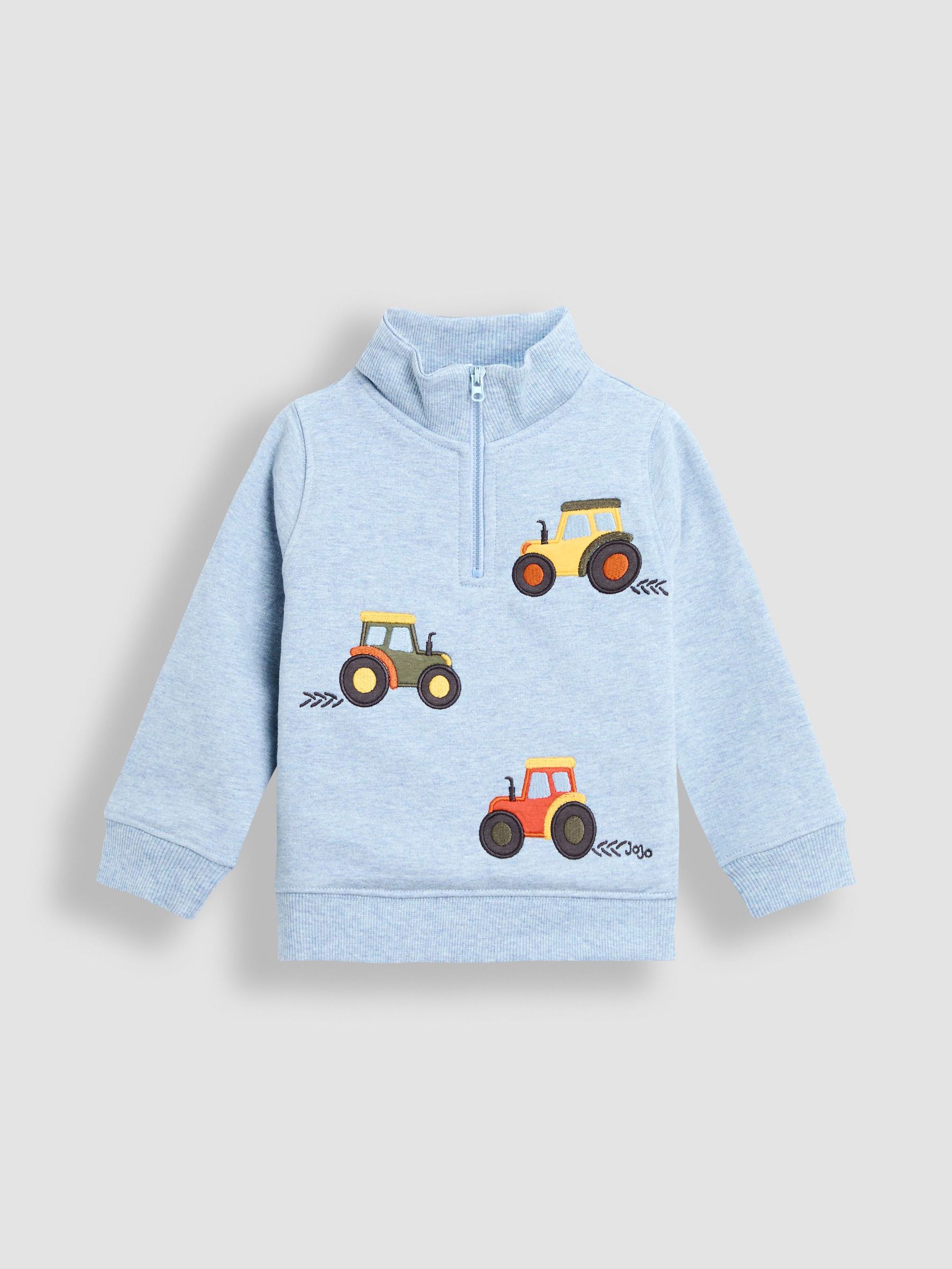 Blue Appliqué Half-Zip Sweatshirt (F96698) | £25 - £28