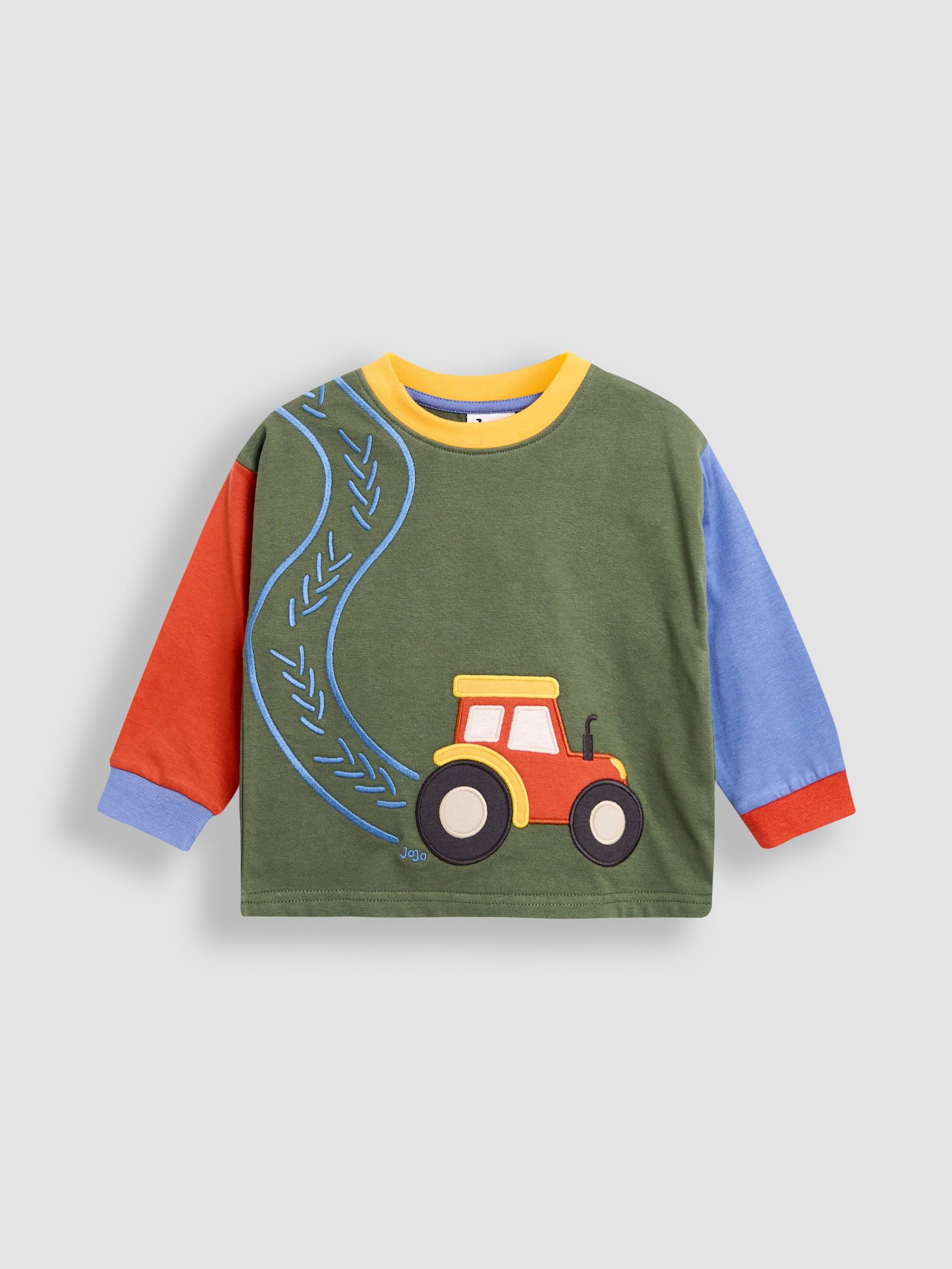 Khaki Green Tractor Appliqué Top (F96714) | £17 - £20