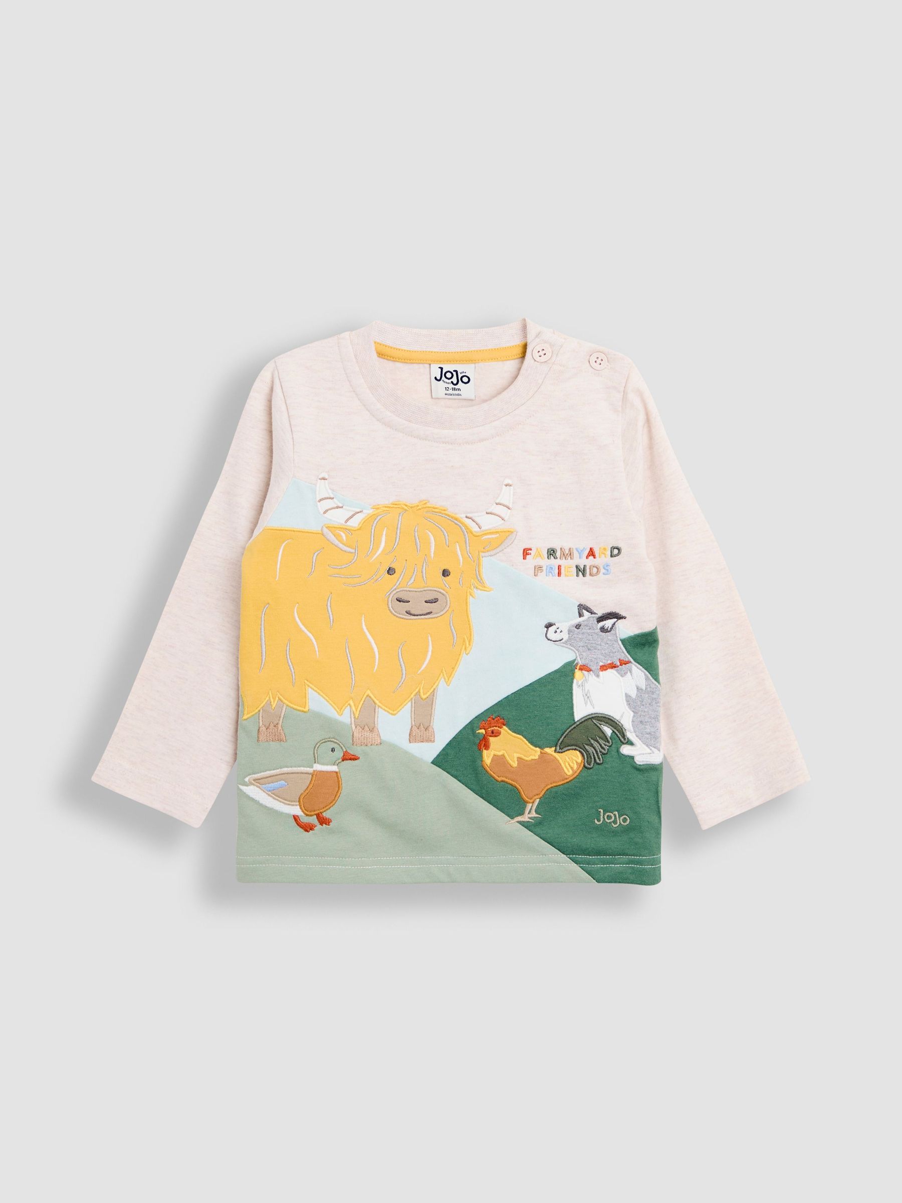 Natural Appliqué Scene Top (F96742) | £17 - £20