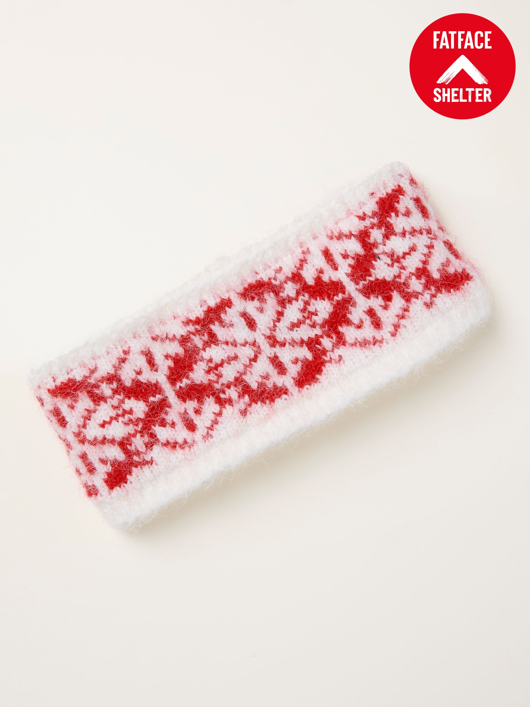 Red Shelter Snowflake Fairisle Headband (F97647) | £18