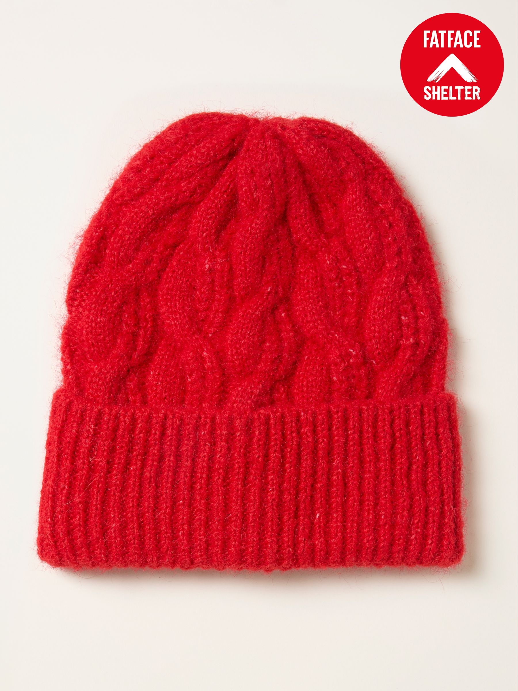 Red Shelter Cable Beanie (F97650) | £20