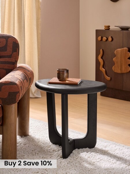 Arlo Side Table in Black Mango Wood (F99215) | £159