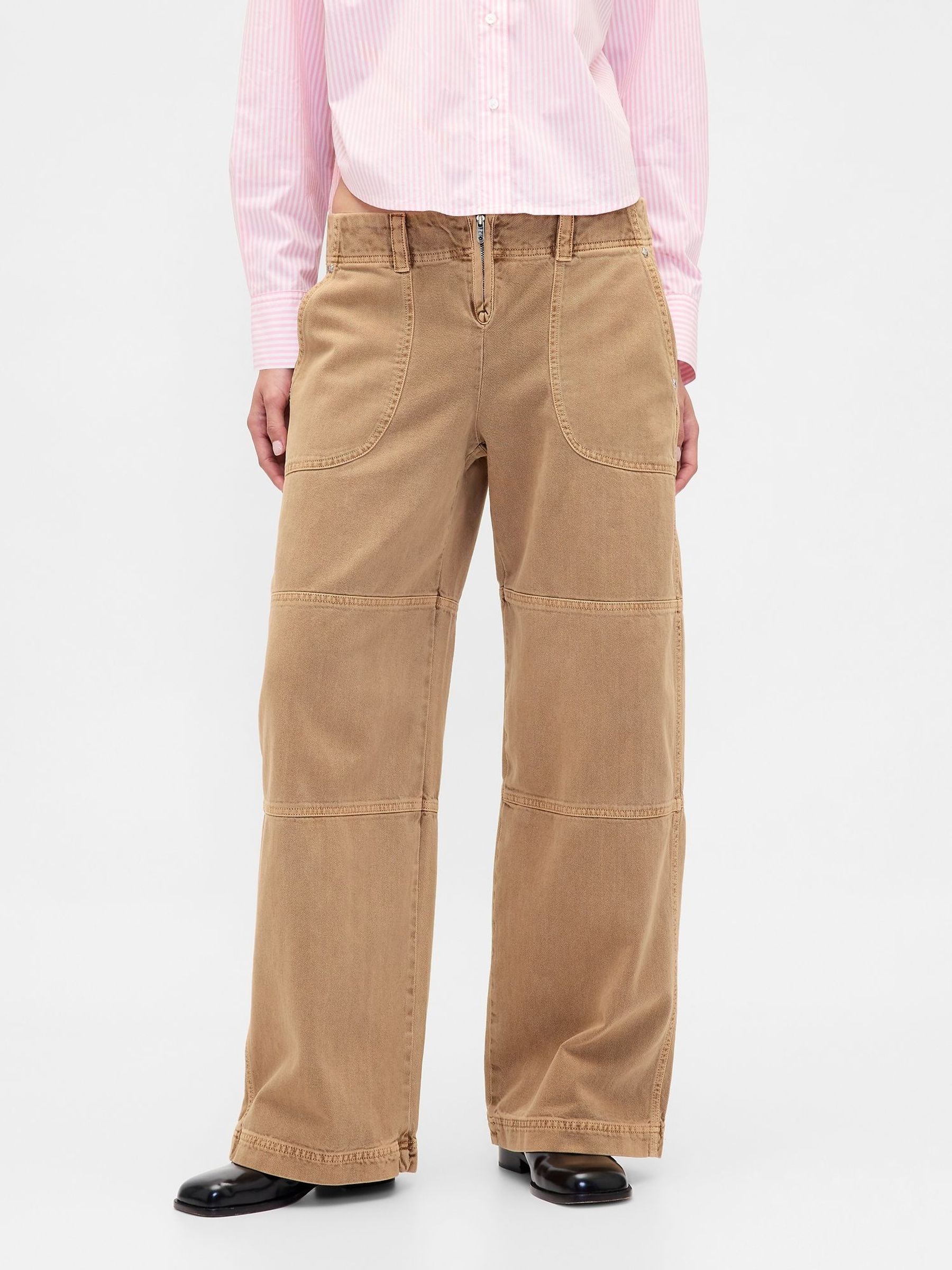 Brown Sandy Liang Low Rise Utility Trousers (G05352) | £75