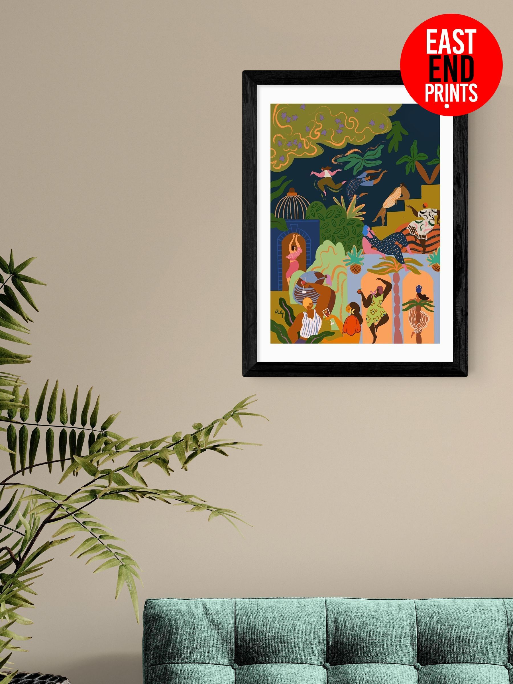 Black Fiesta Wall Art Print by Arty Guava (G06396) | £50 - £130
