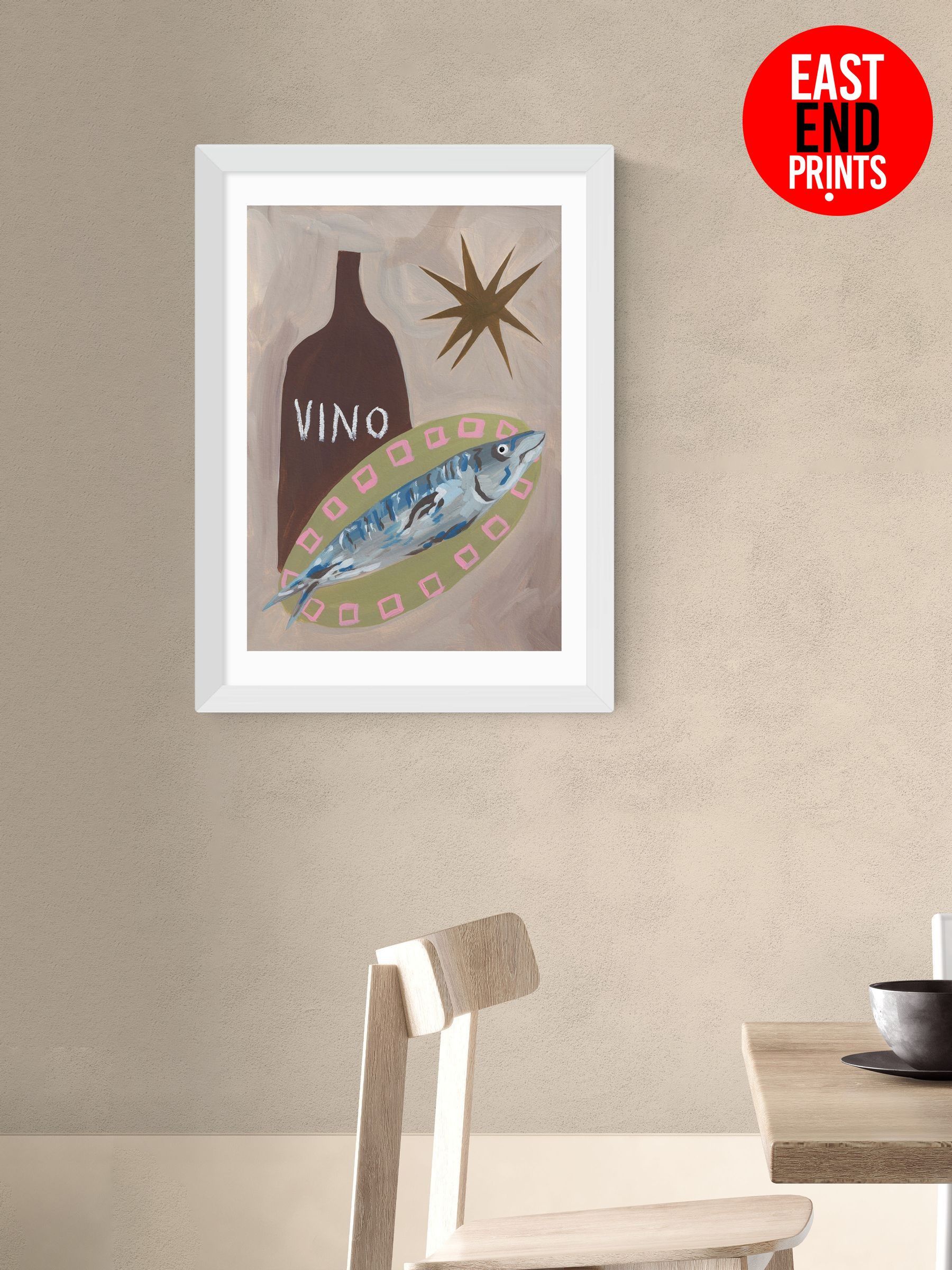 White Fish Supper Wall Art Print by Jazmine Joye (G06410) | £50 - £130