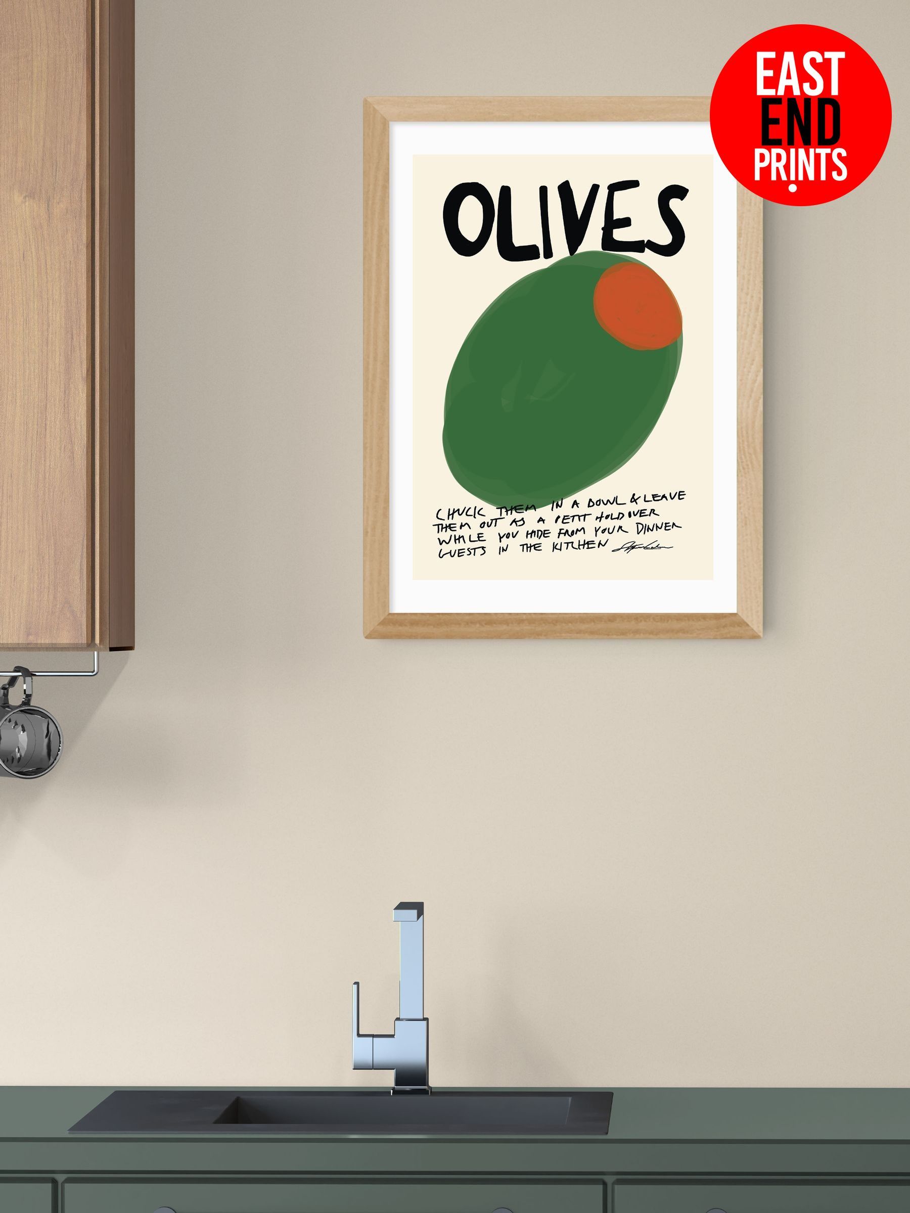 Oak Olives Wall Art Print by Stephie Cardona (G06412) | £50 - £130