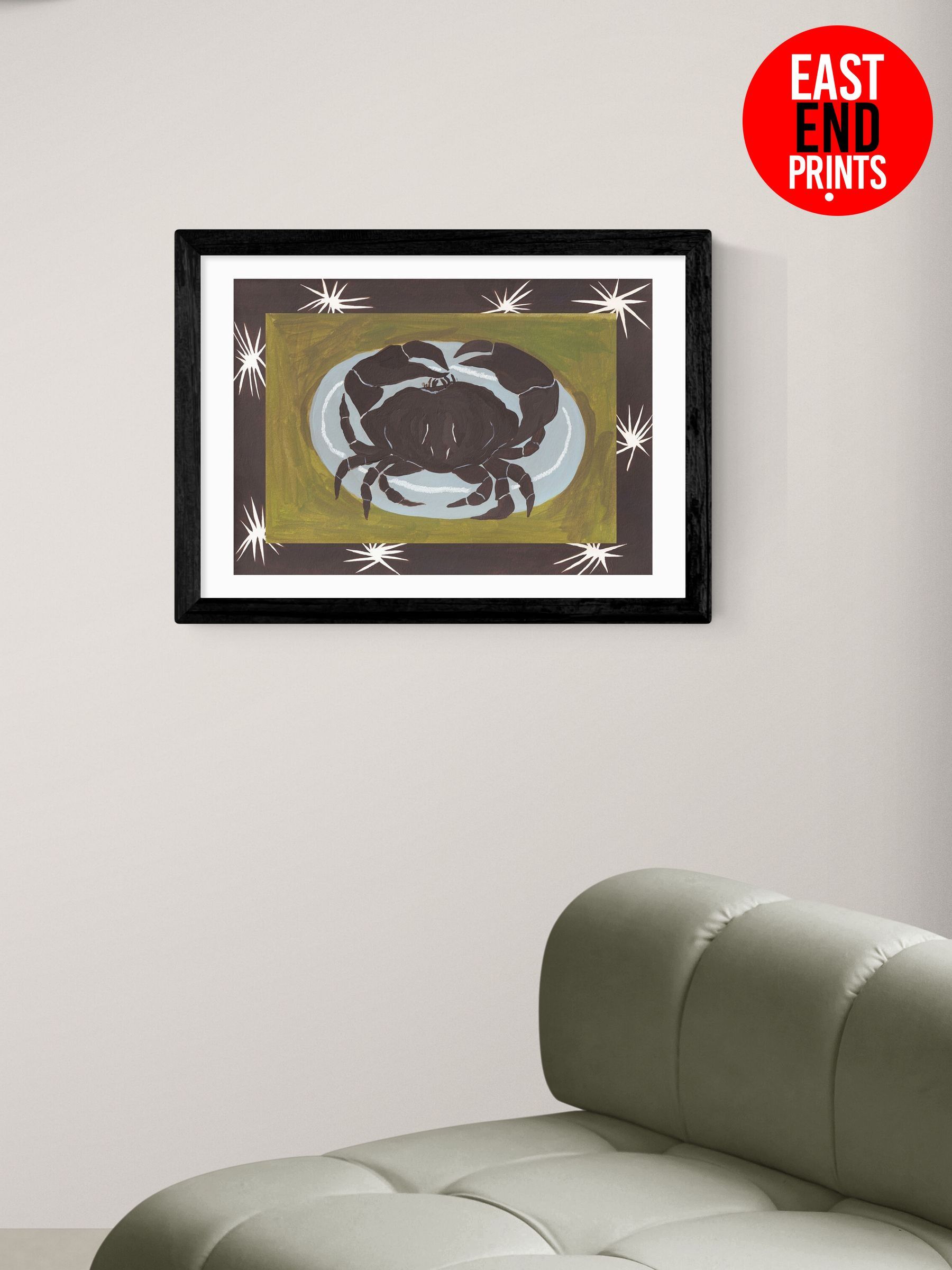 Black Crab Cancer Star Sign Wall Art Print by Jazmine Joye (G06431) | £50 - £130