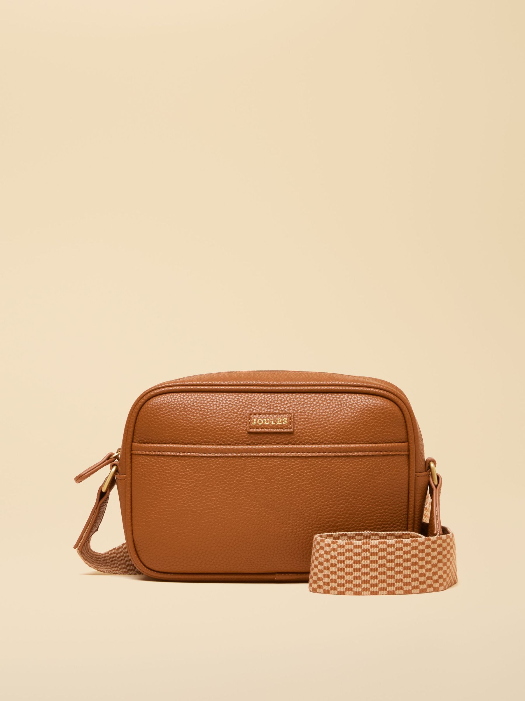 Trent Tan Adjustable Cross Body Bag with Front Pocket (G06877) | £39