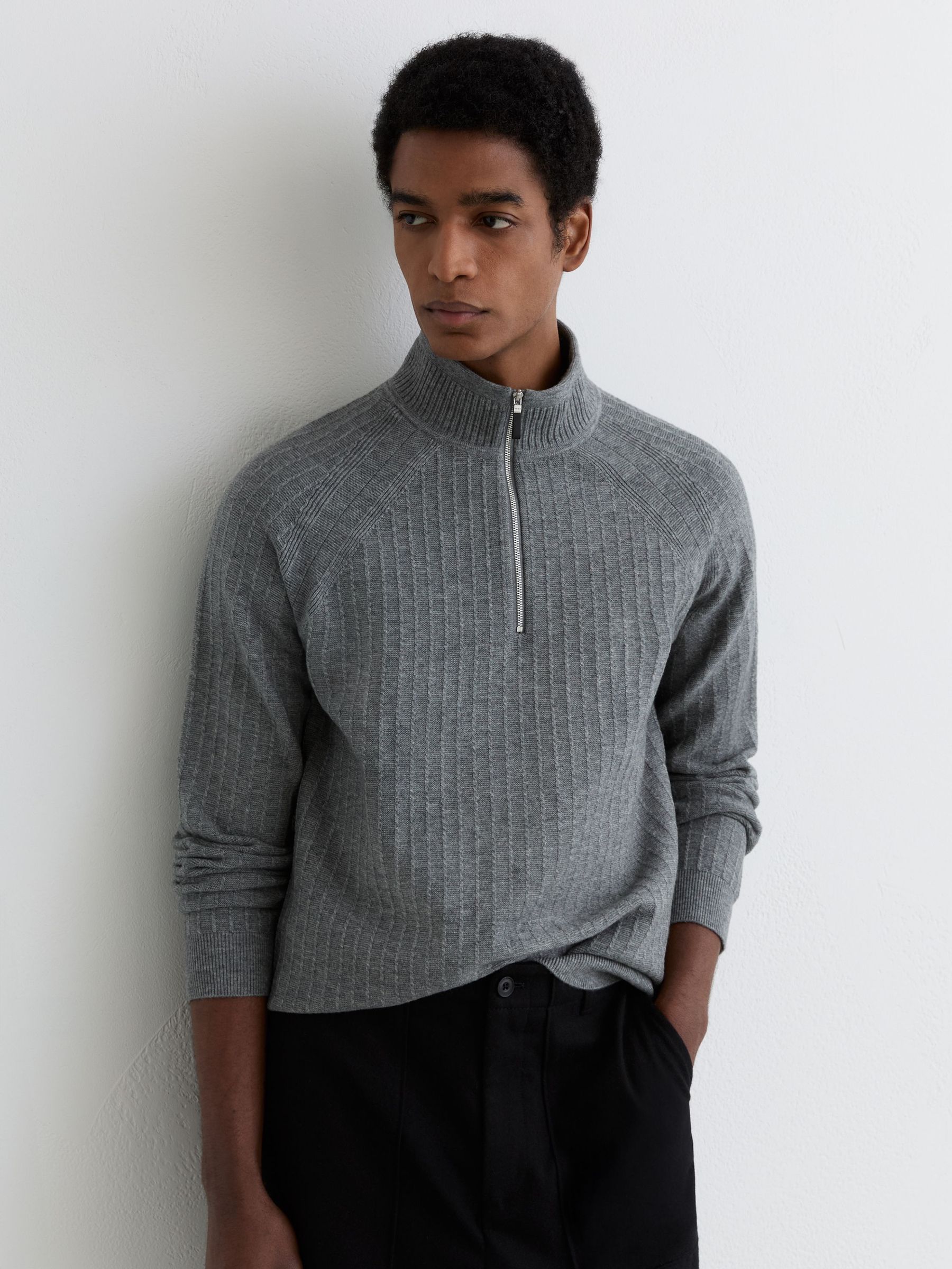 Jumper in Grey Melange (G07060) | £128
