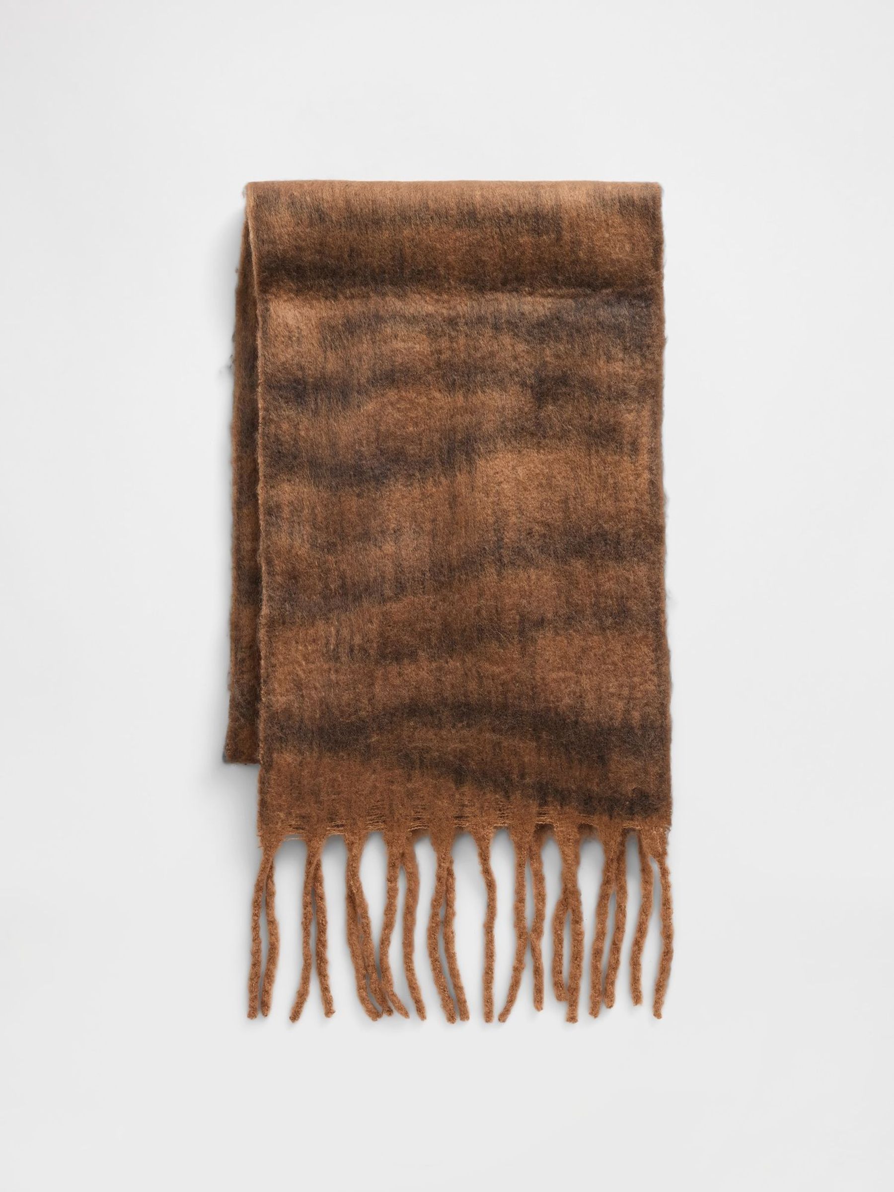 Animal Brushed Fringe Scarf (G07235) | £25