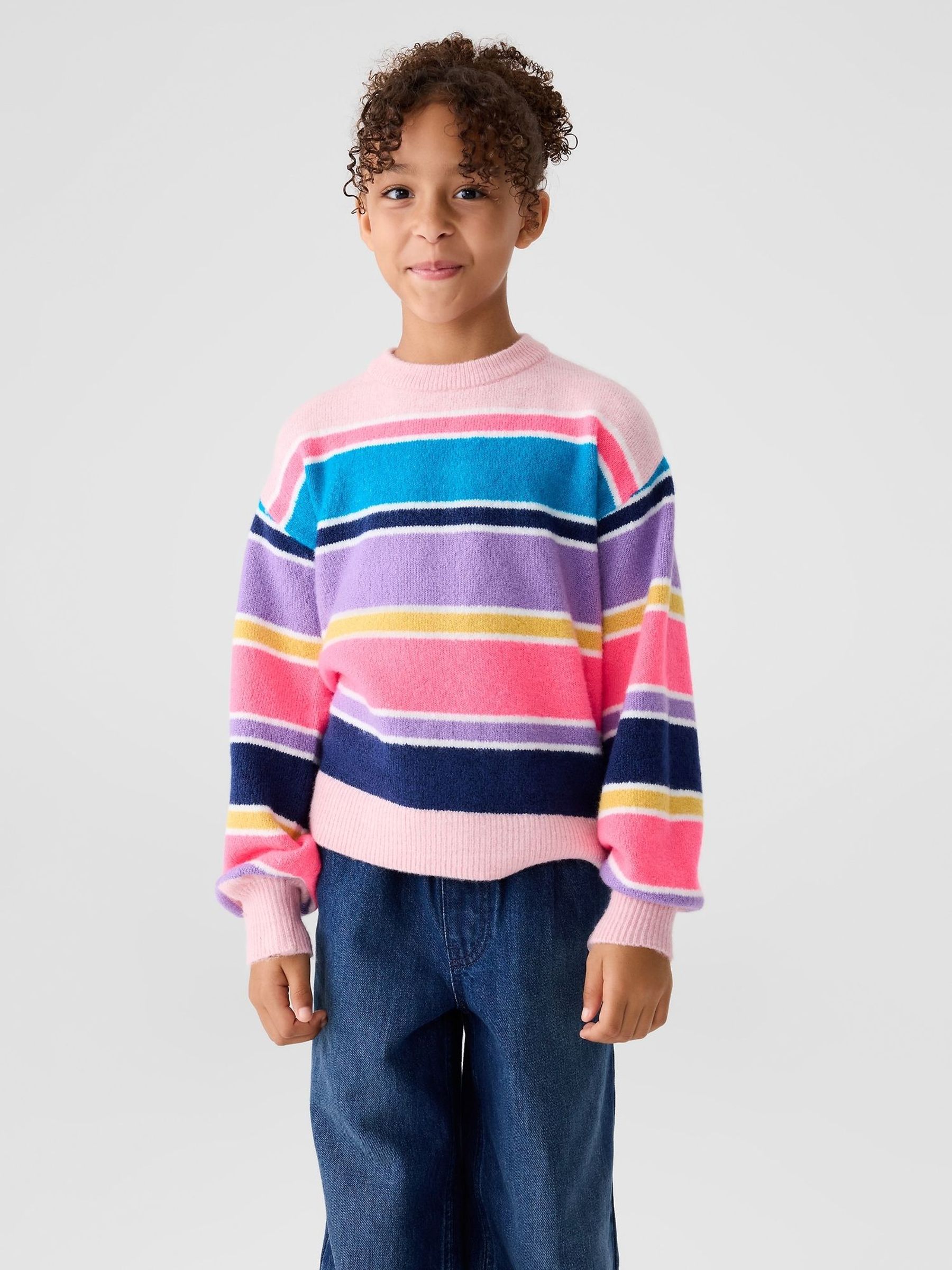 Pink Relaxed Intarsia Jumper (G07248) | £25