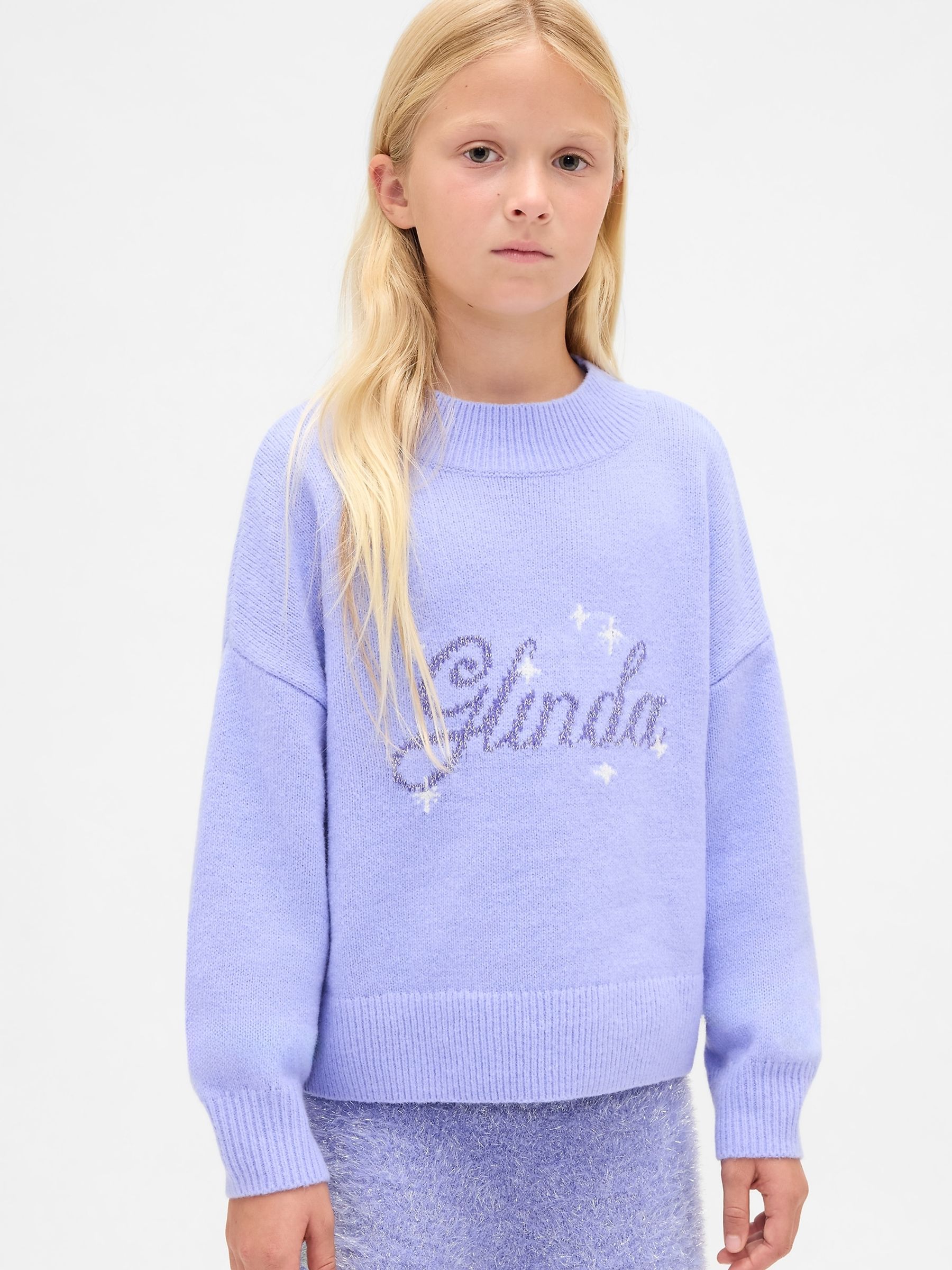 Purple Glinda Wicked CashSoft Relaxed Jumper (4-13yrs) (G07252) | £35
