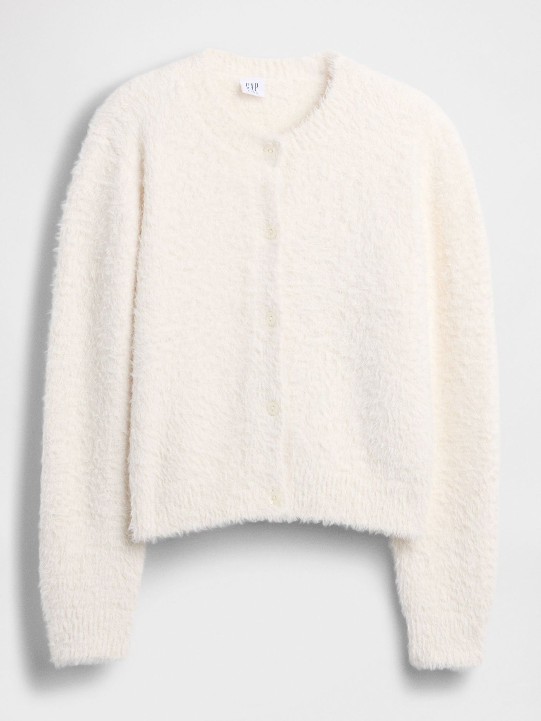 White Eyelash Cardigan Jumper (4-13yrs) (G07270) | £30
