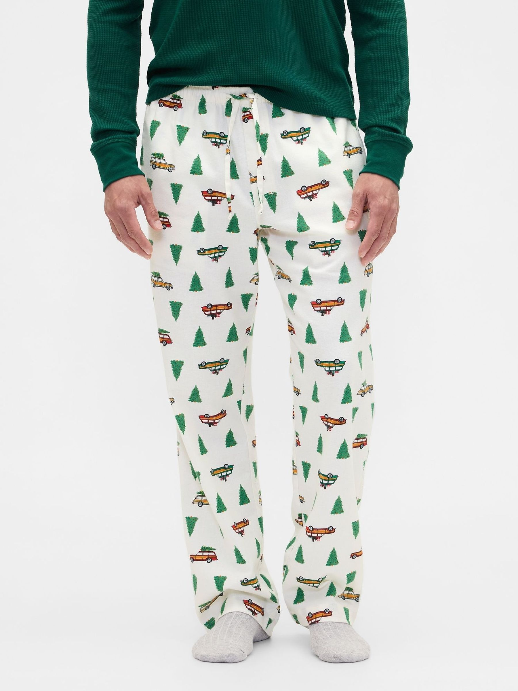 White Relaxed Flannel Pyjama Trousers (G07272) | £30