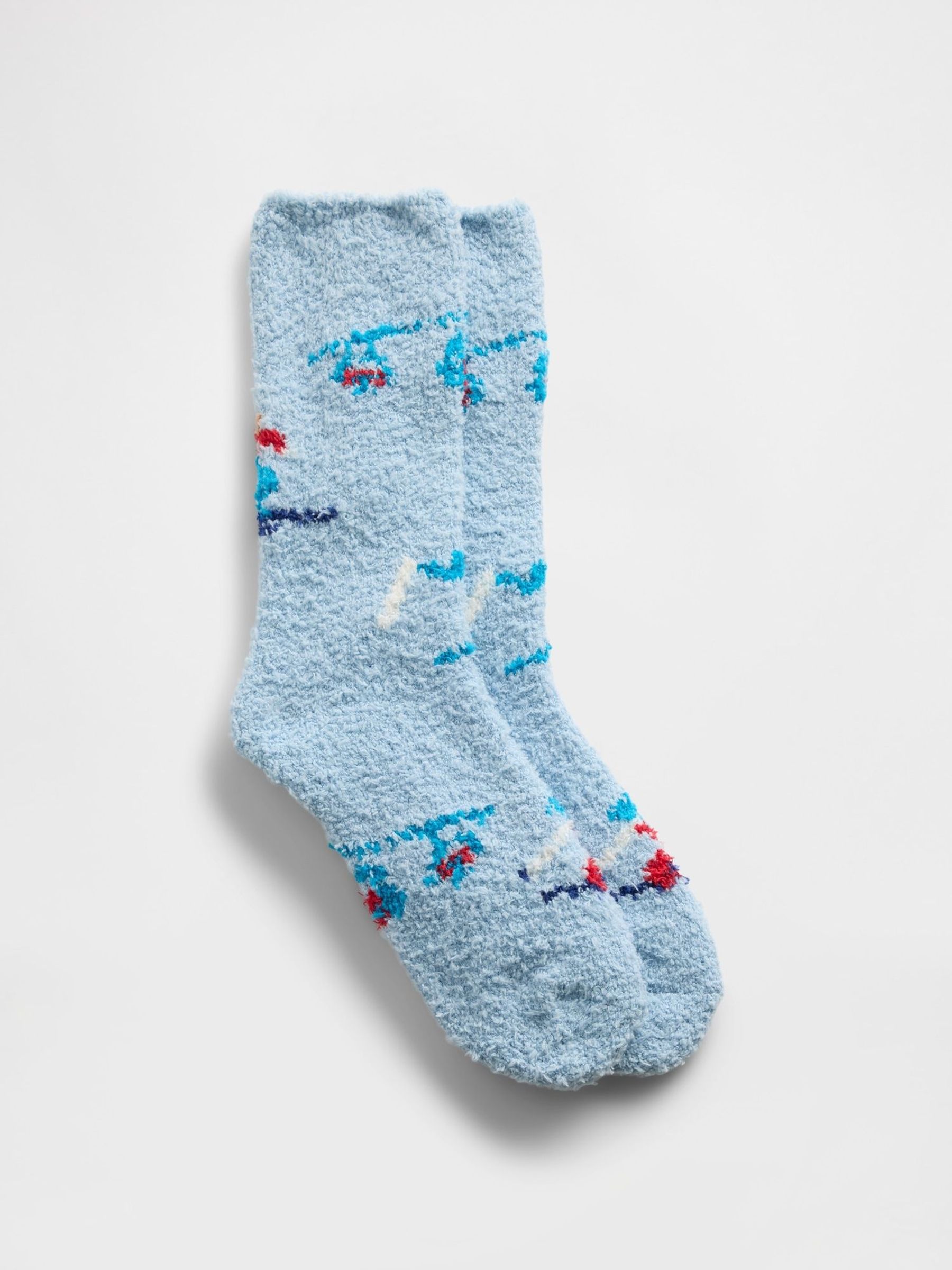 Blue Skiers Cosy Socks (G07284) | £7