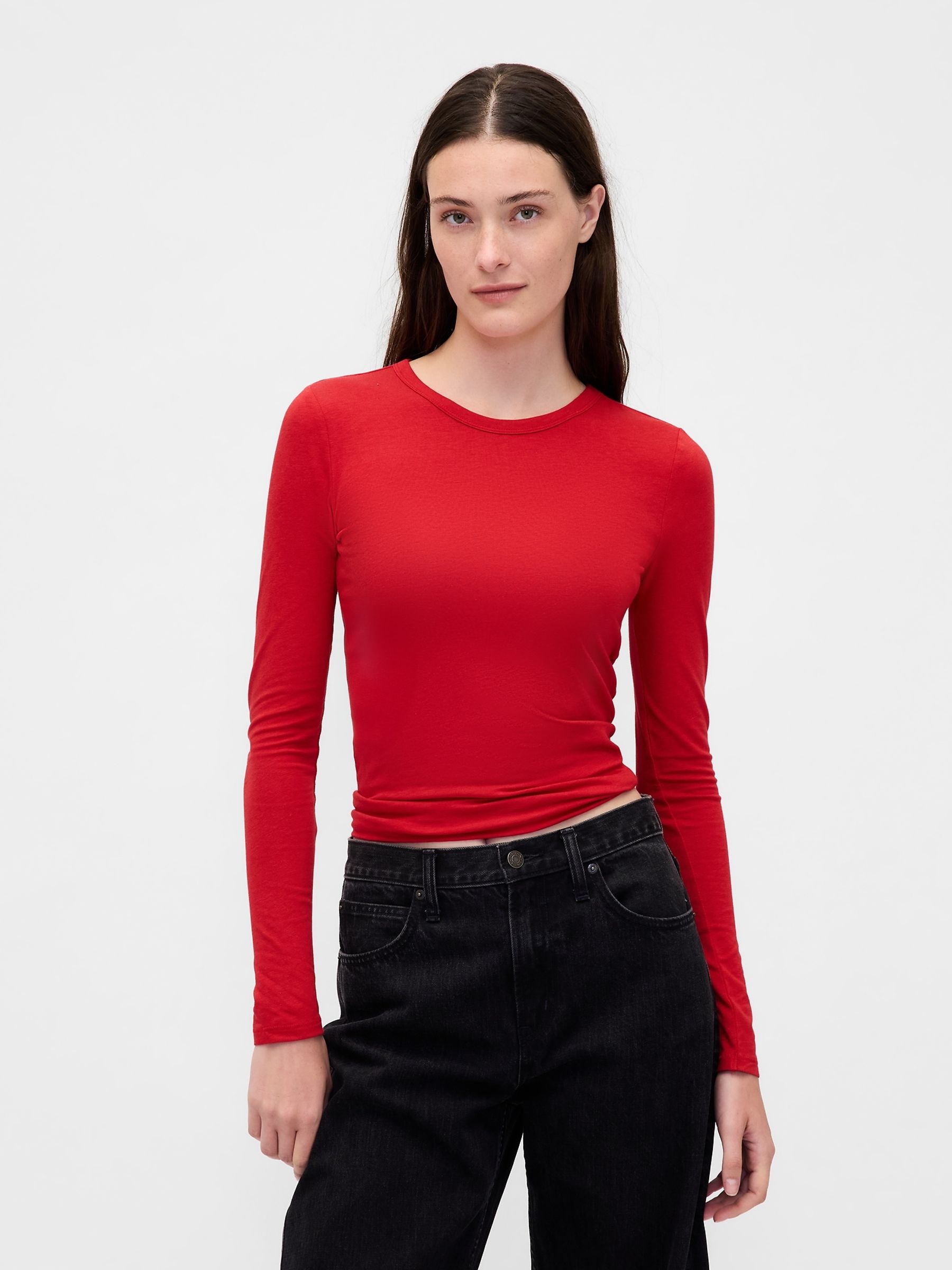 Red Featherweight Crew Neck T-Shirt (G07302) | £18