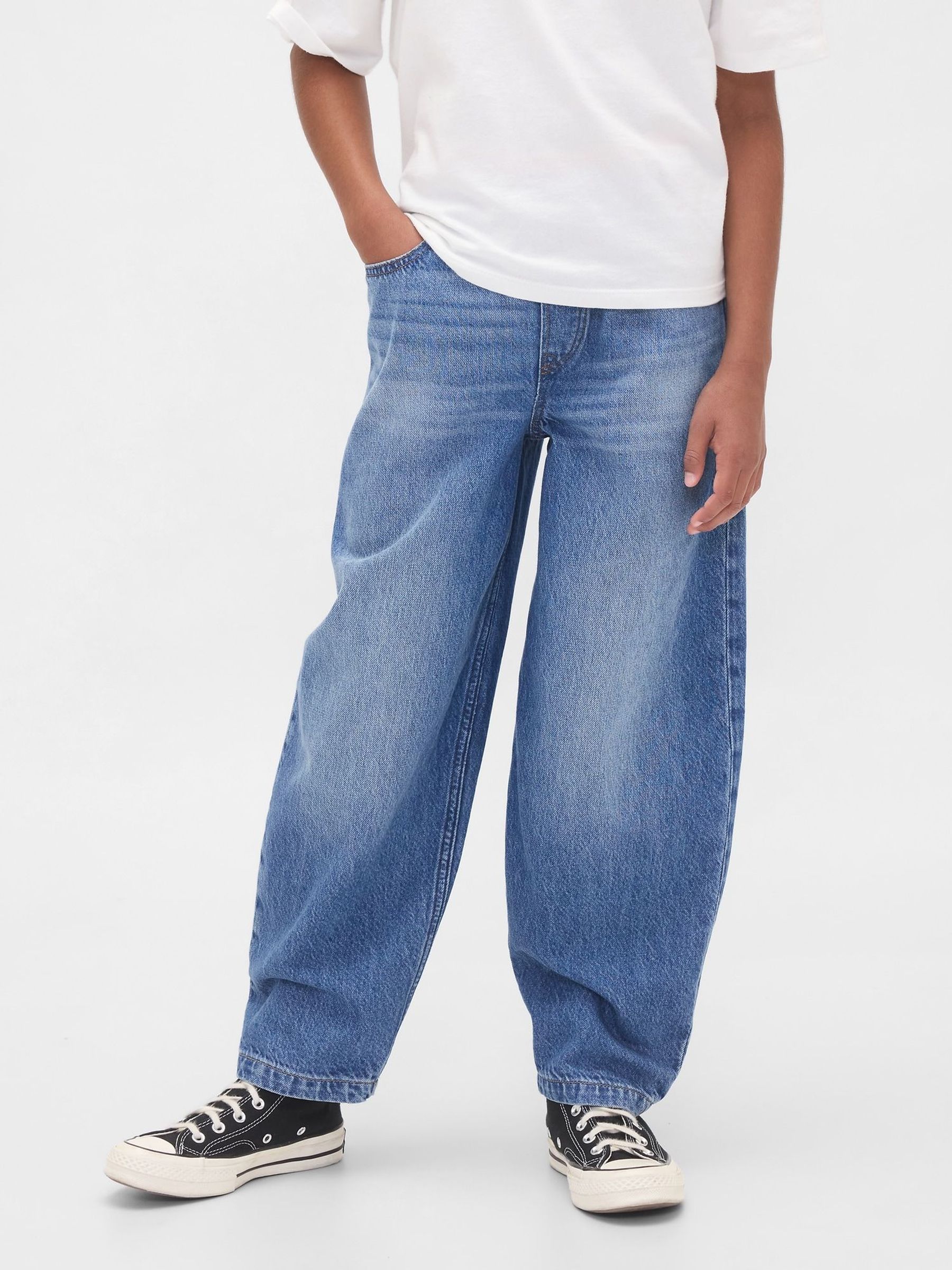 Blue Easy Baggy Barrel Jeans (4-13yrs) (G07304) | £30