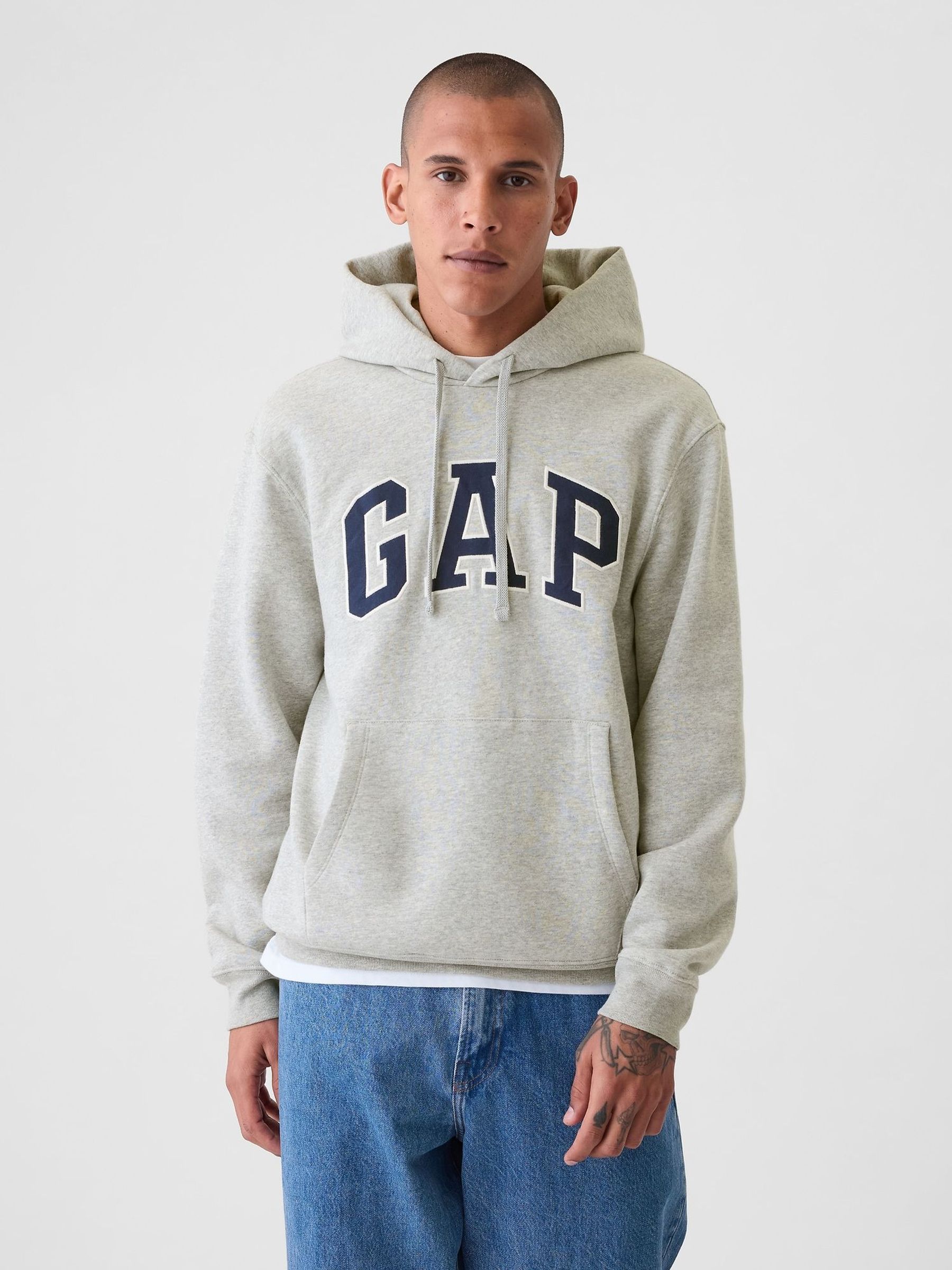 Grey VintageSoft Arch Logo Hoodie (G07316) | £40
