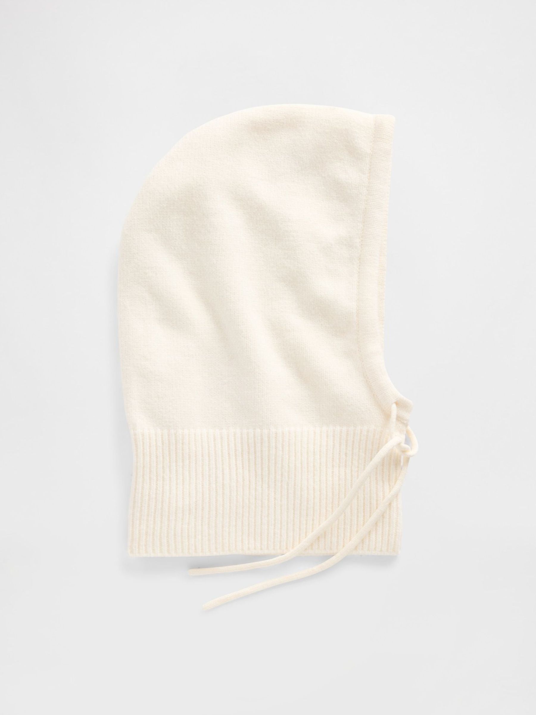 White CashSoft Drawcord Hood Hat (G07326) | £30